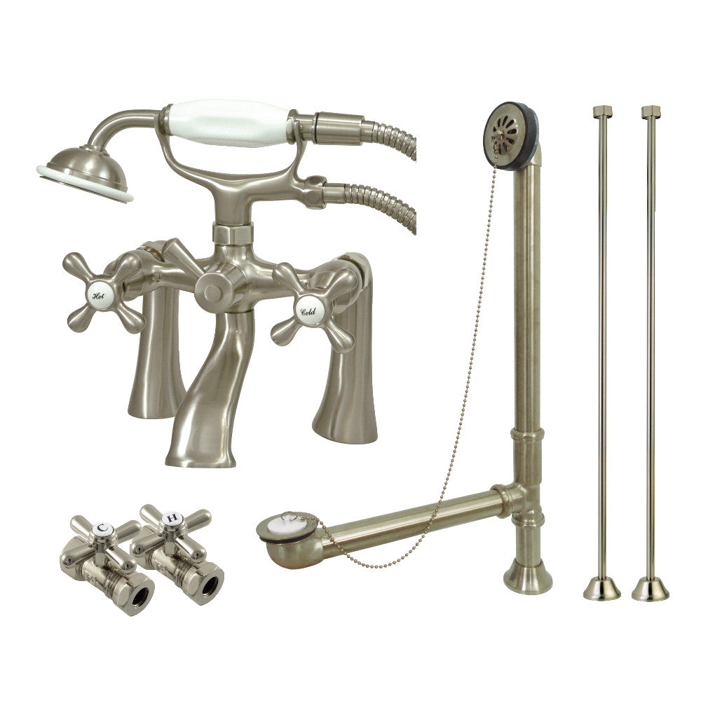 Kingston Brass CCK268ORB Vintage Deck Mount Clawfoot Tub Faucet Package