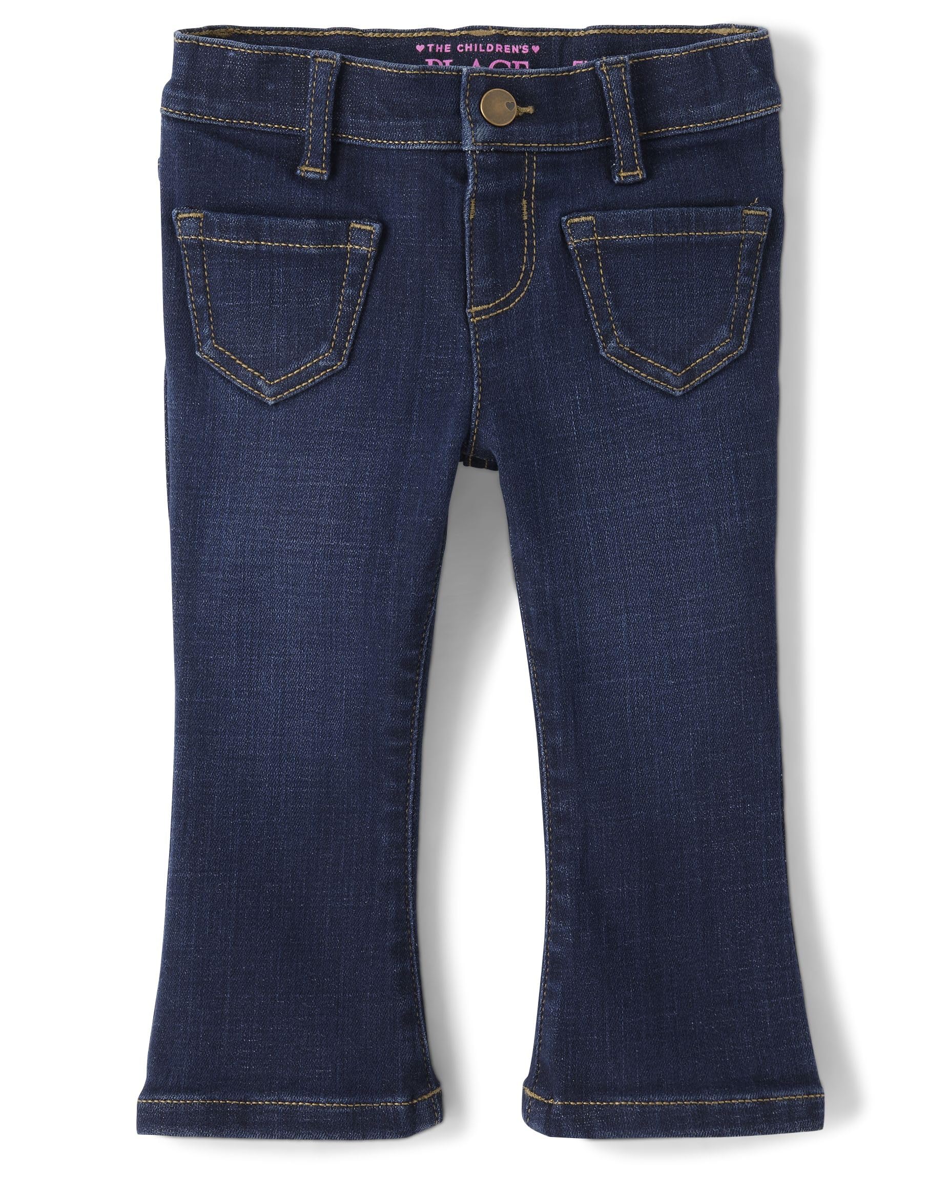 The Children's Place Baby Girls' Flare Denim Jeans - Soft Stretch Toddler Jeans for Playdates & Family Outings | Cute Casual Outfit for Infants 6-24 Months