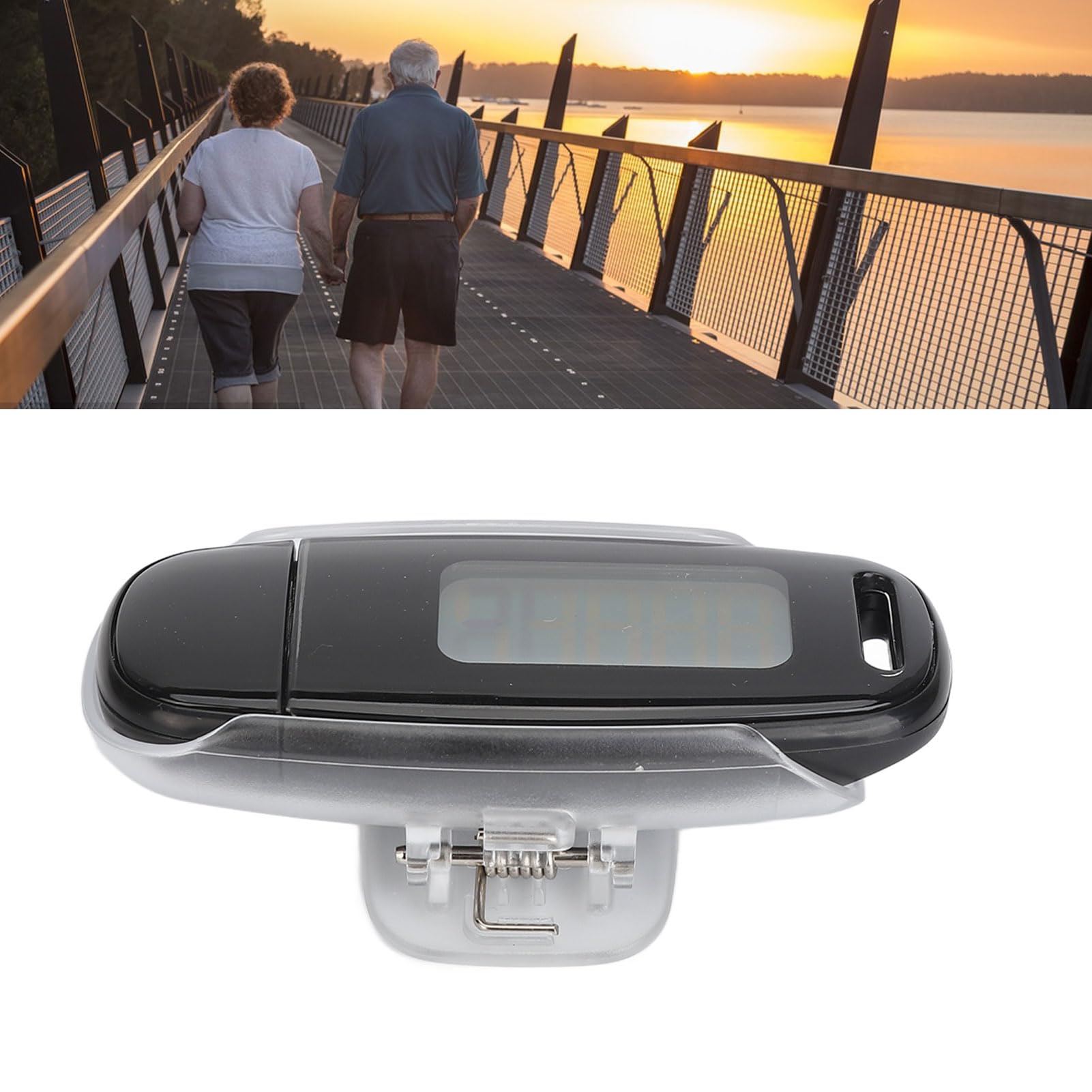 Accurate Pedometer for Walking & Running - Digital Step Counter with Large Display, USB Rechargeable, Clip-On Activity Tracker for Seniors & Adults - Perfect for Fitness Tracking, Weight Loss & Daily Exercise Motivation