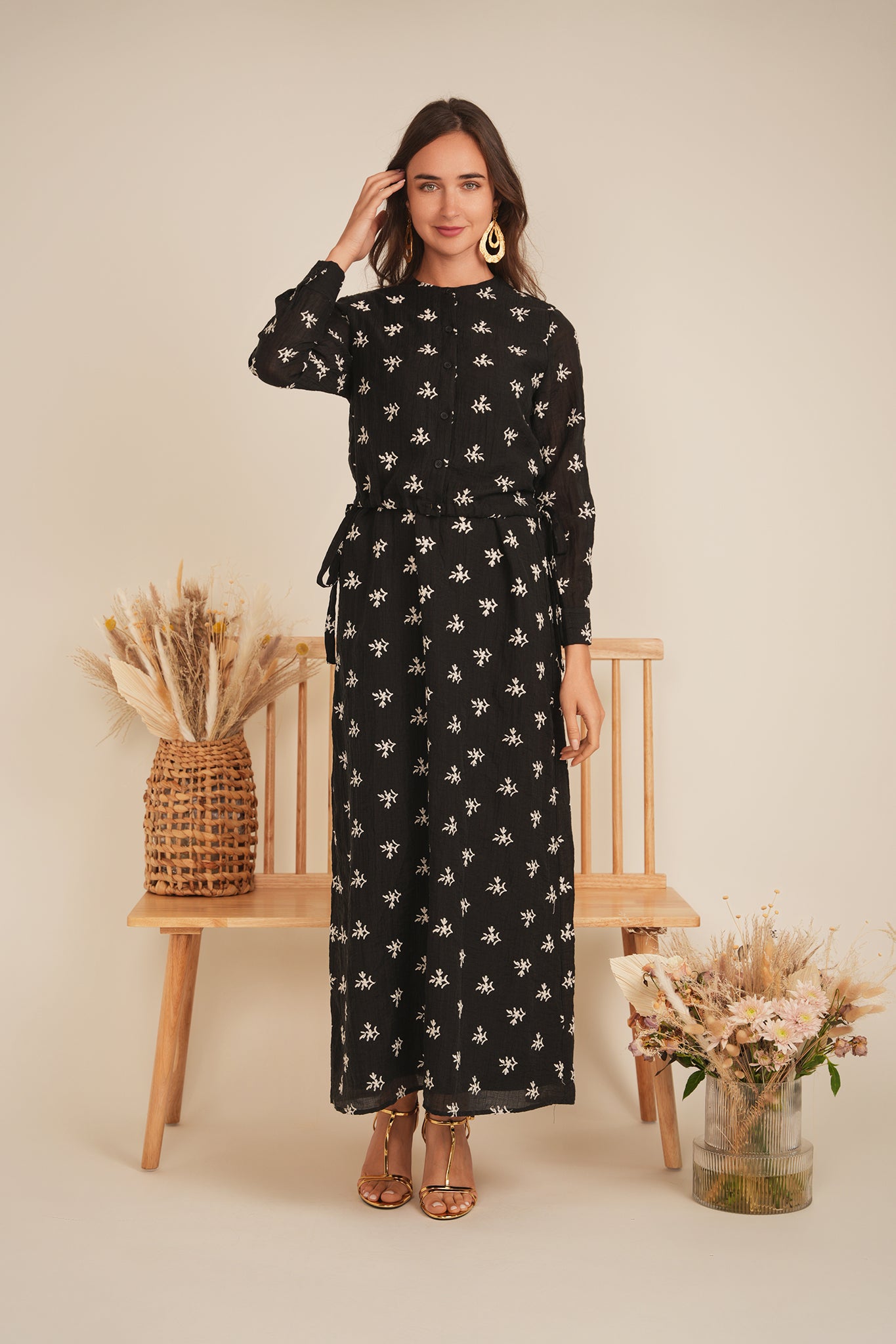 Embroidered Tulle Midi Jumper Dress for Women - Elegant Floral Lace Overlay Party Dress | Perfect for Weddings, Cocktail Parties & Special Occasions