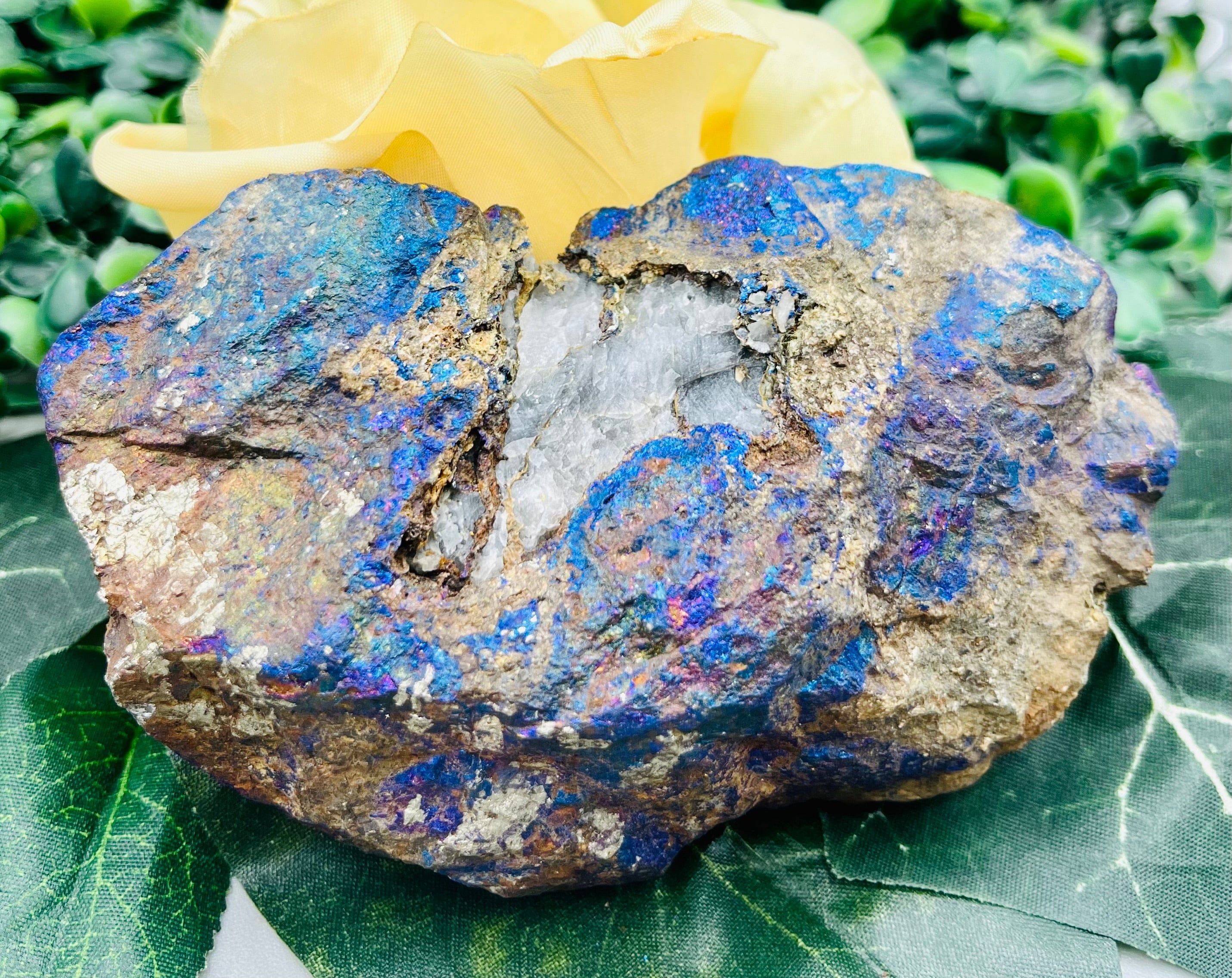 Natural Chalcopyrite Crystal Specimen - Raw Copper Ore Mineral for Collectors, Healing & Decor | Perfect for Rock Collections, Energy Healing & Home Display