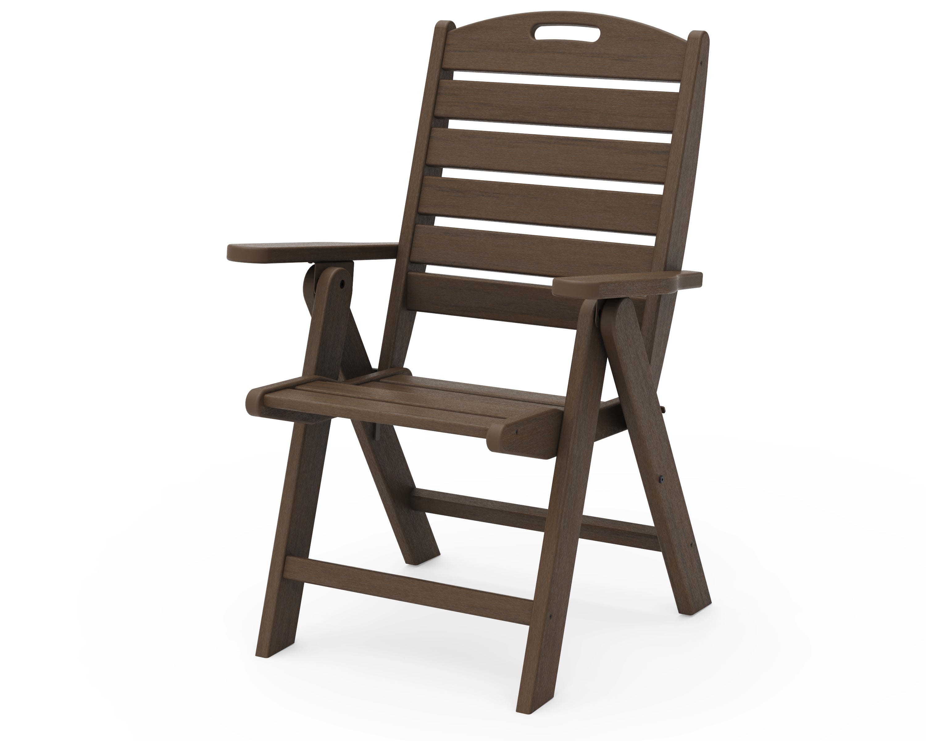 POLYWOOD Nautical Folding Highback Chair - Durable Outdoor Adirondack Style Seating for Patio, Poolside & Beach Use