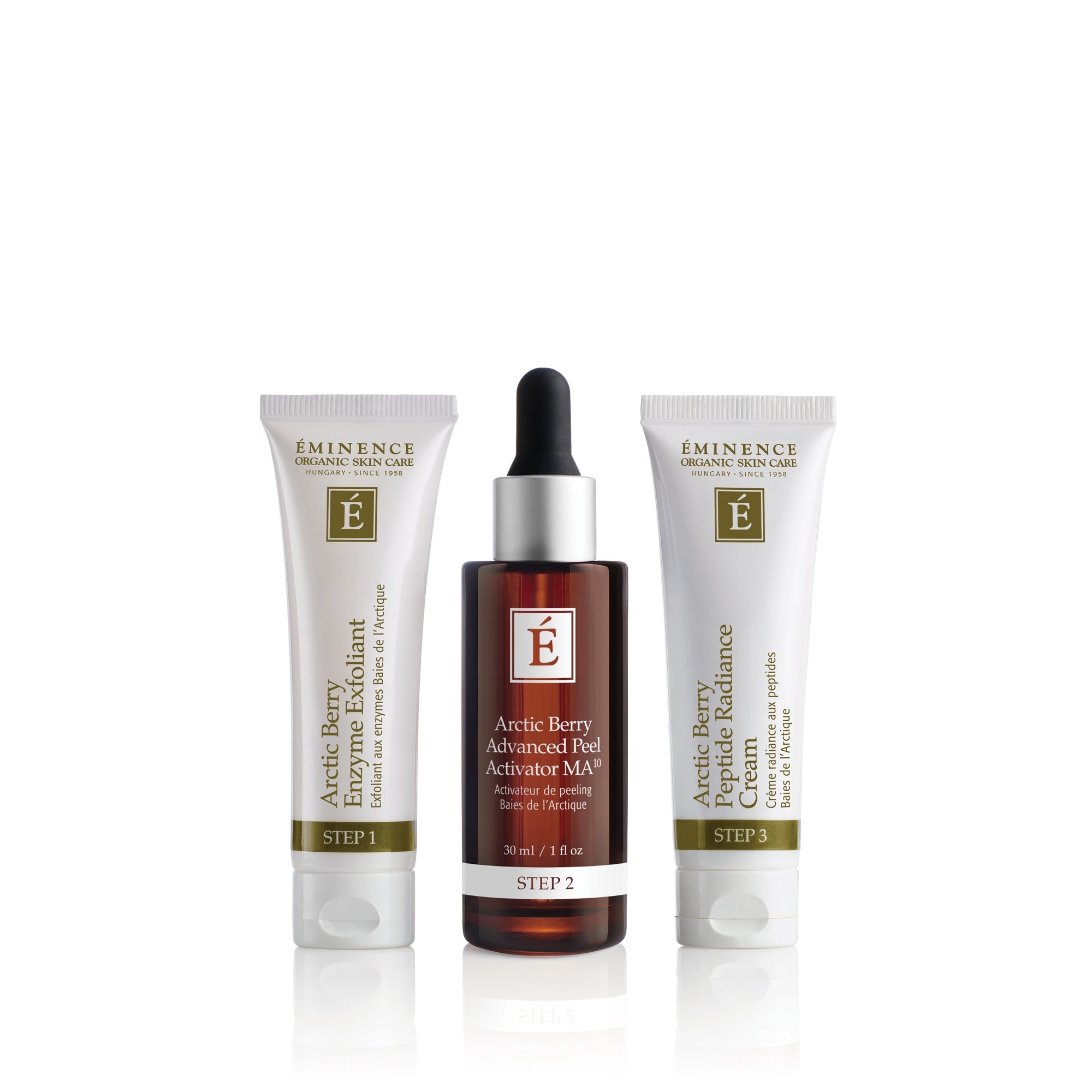 Eminence Organics Arctic Berry Peel & Peptide Illuminating System - Brightening Facial Treatment for Glowing Skin | Perfect for Anti-Aging & Dull Skin Care Routine