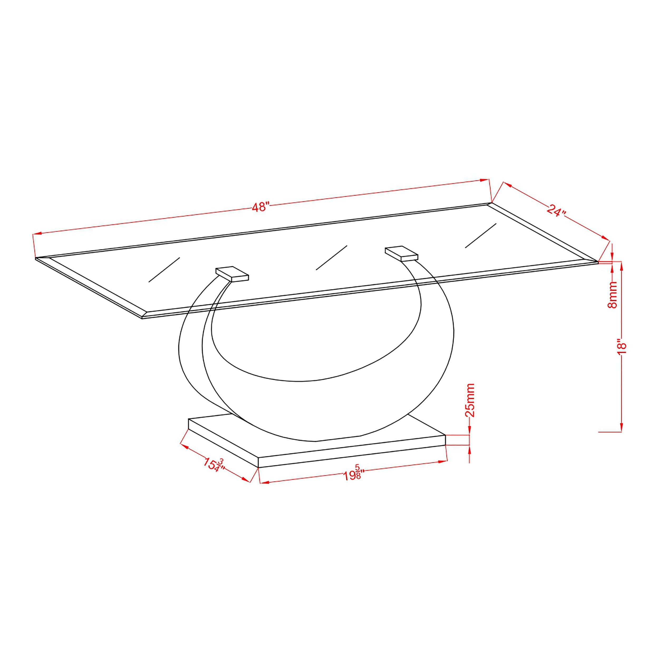 Odette Modern Coffee Table - Contemporary Style Living Room Furniture for Home Decor - Perfect for Small Spaces, Apartments & Lounge Areas