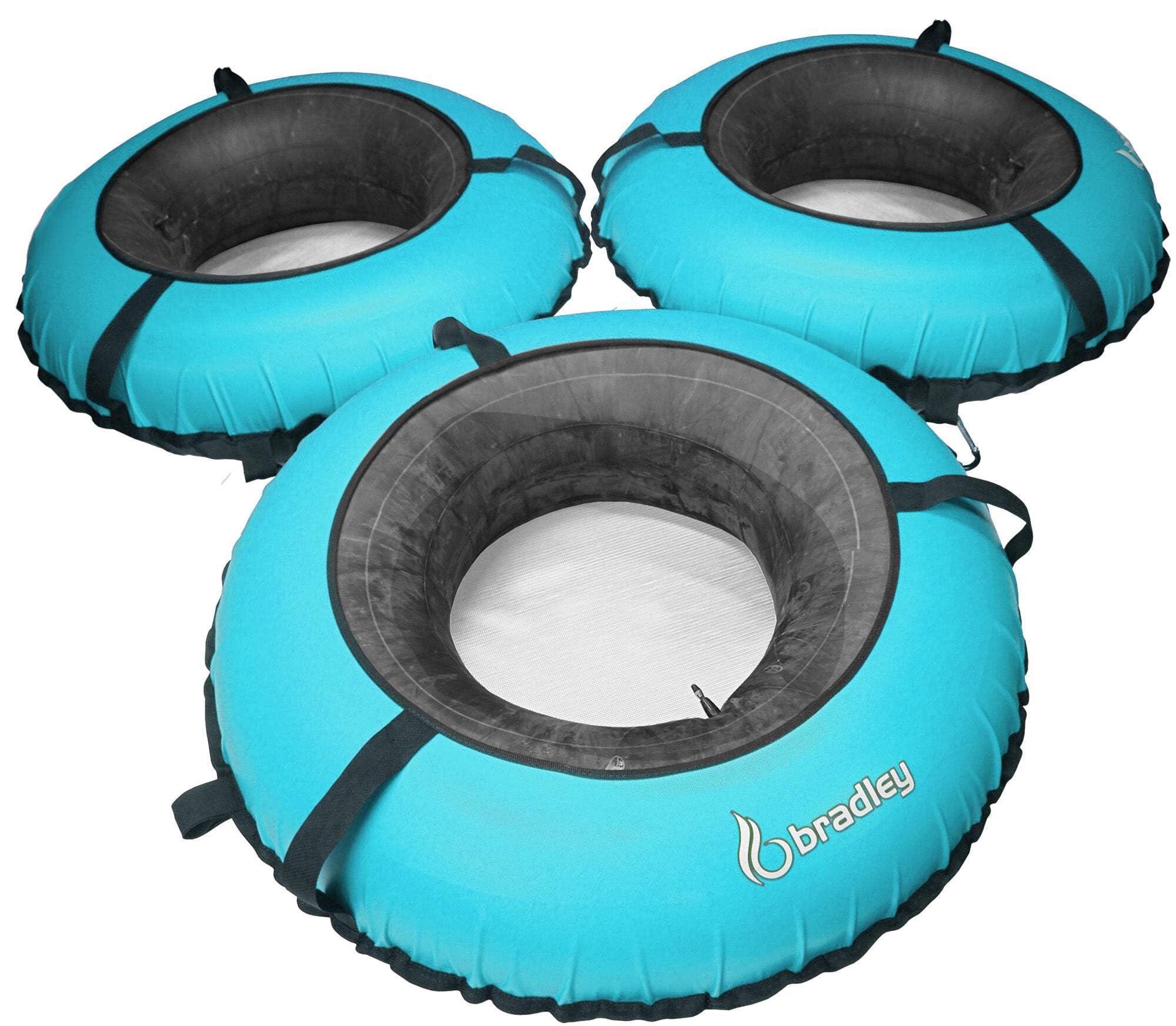 Bradley Heavy Duty River Tubes - 3 Pack for Whitewater Floating | Durable Rubber Inner Tubes with Protective Cover | Connectable Floating Tubes for River Rafting & Water Adventures | Perfect for Summer River Trips, Pool Parties & Water Recreation