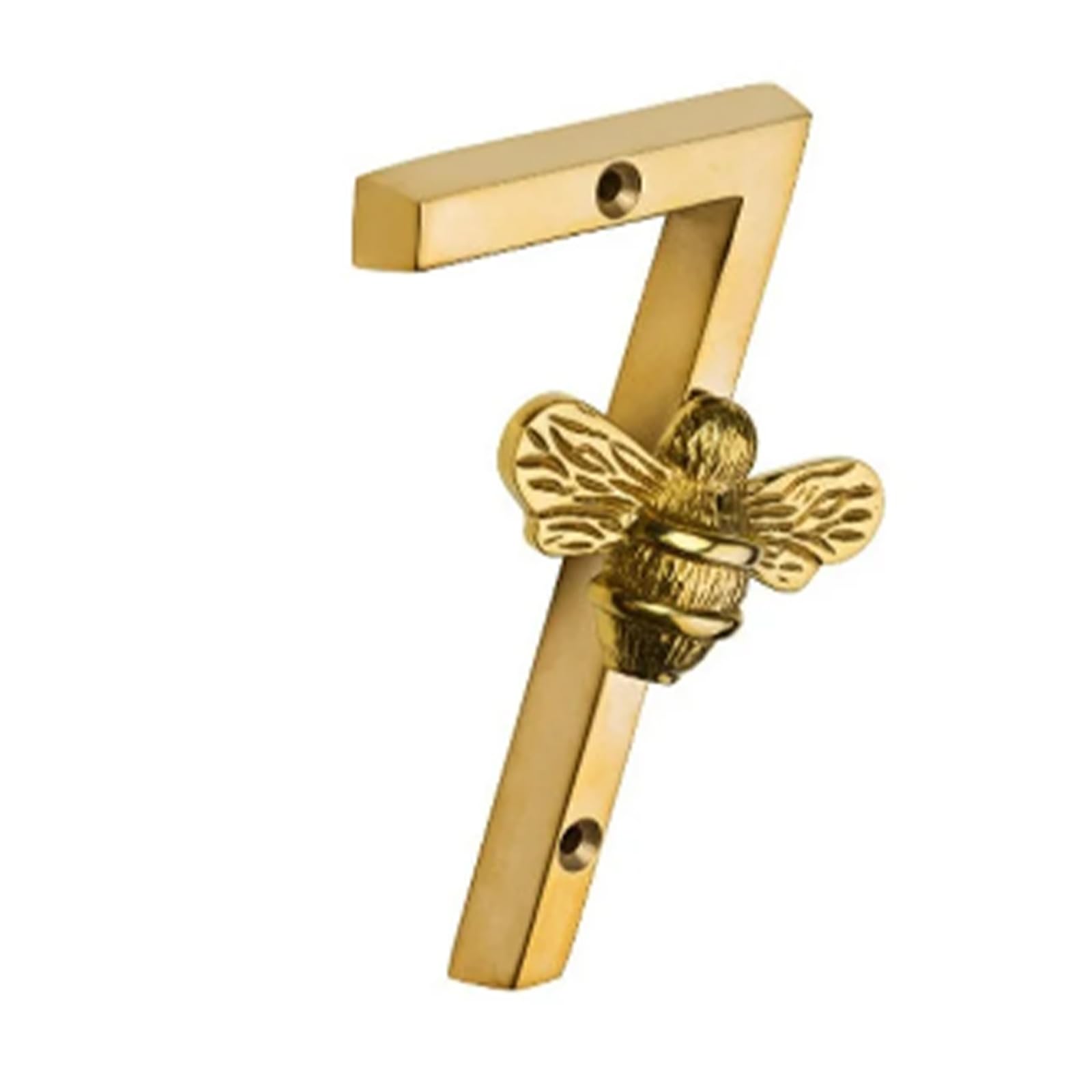 Modern Metal Bee House Number Sign - Outdoor Address Plaque for Mailbox, Front Door, or Garden (Gold, 1) - Perfect for Home Decor & Easy Delivery Identification