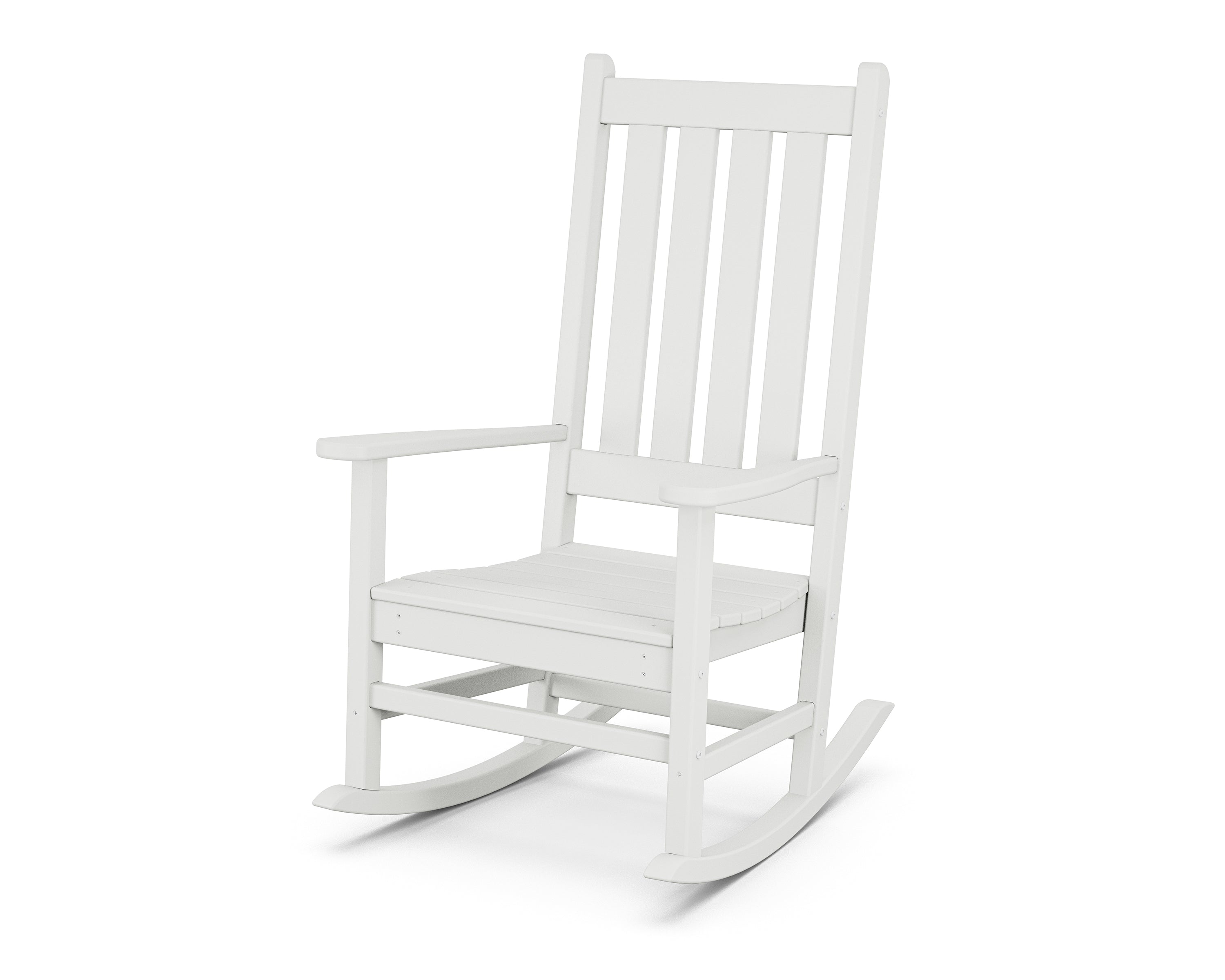 POLYWOOD Vineyard Porch Rocking Chair - Durable Outdoor Rocker for Patio, Deck & Garden - All-Weather Resin Wicker Furniture with Comfortable Cushions (Perfect for Relaxing, Reading & Sunbathing)