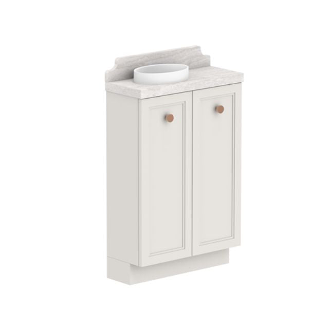 ADP Mabel Mini Freestanding Vanity with Durasein Benchtop - Modern Bathroom Vanity Set with Storage for Small Spaces - Perfect for Apartments, Condos & Powder Rooms