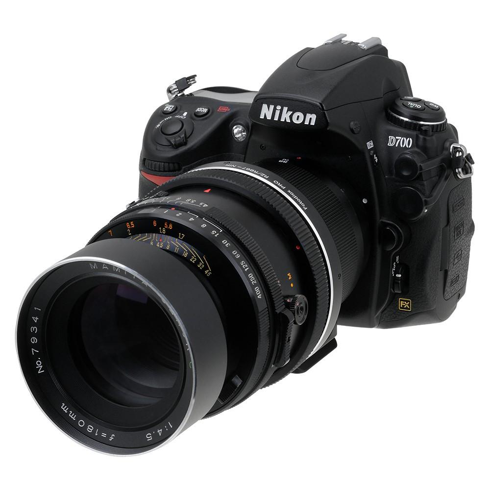 Fotodiox Pro Lens Mount Adapter - Mamiya RB67/RZ67 to Nikon F Mount SLR Camera Adapter with Built-In Focusing Helicoid - Perfect for Professional Photography & Videography