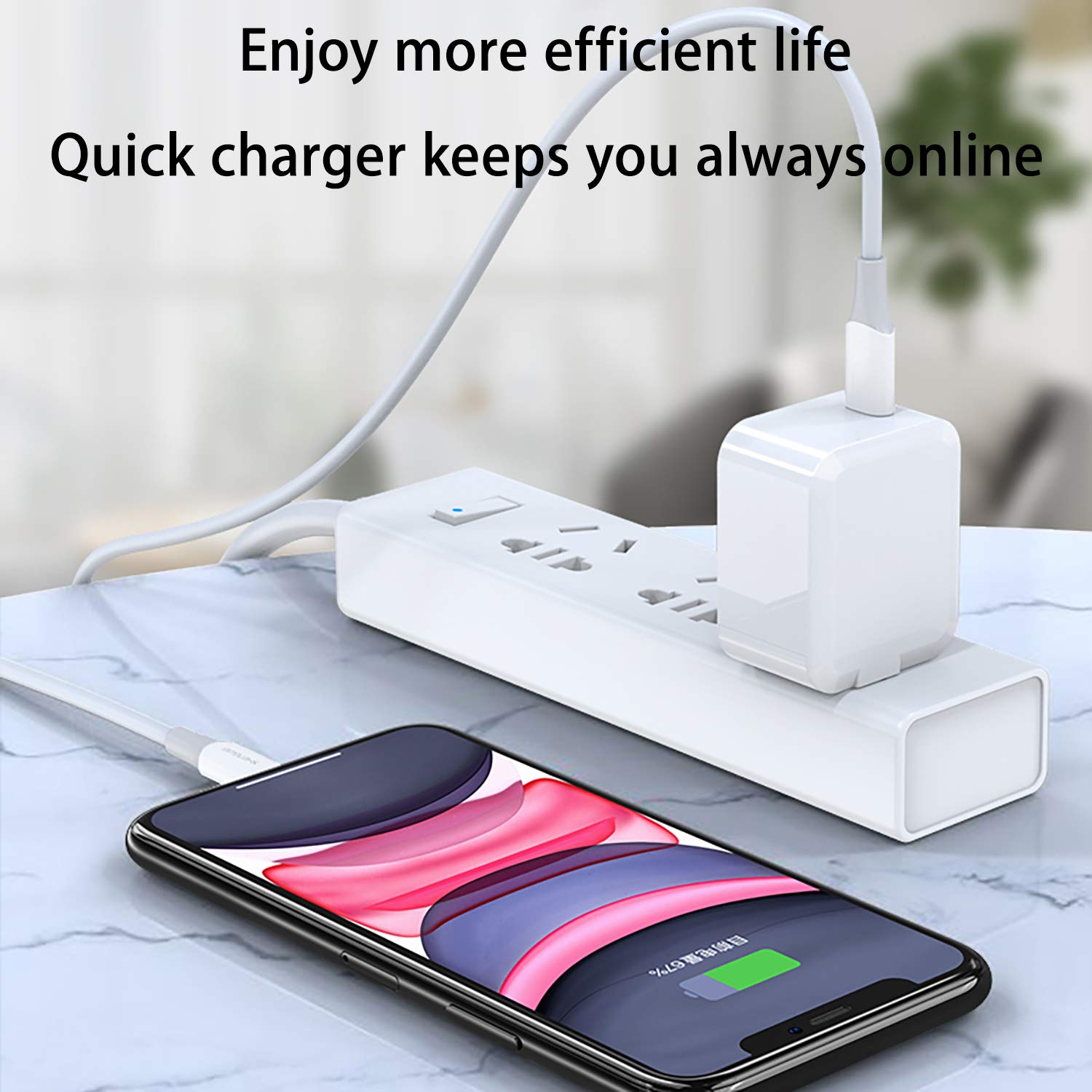 18W USB Type-C PD Fast Charger for iPhone 14 Series, AirPods Pro, iPad Pro, Samsung Galaxy & Google Pixel - Compact Wall Charger Adapter for Home, Office & Travel
