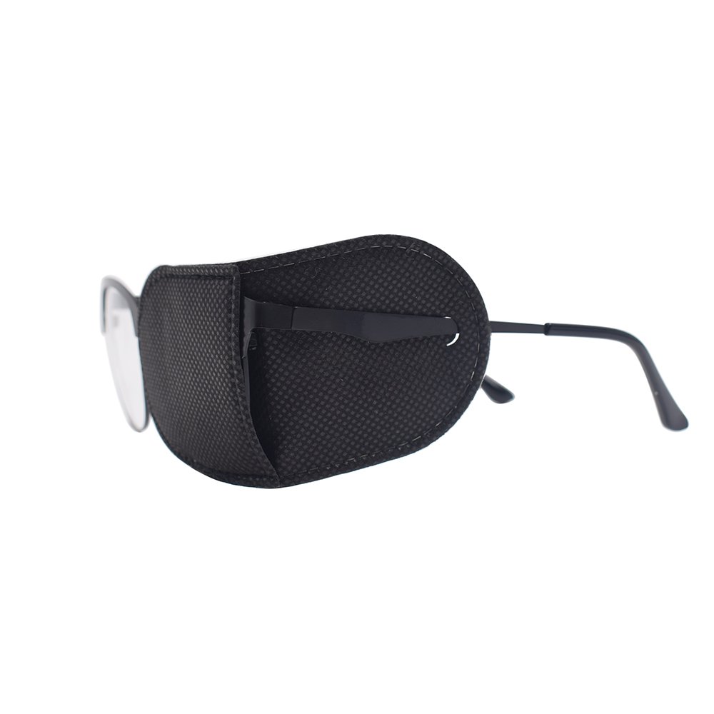 6pcs Large Black Eye Patches for Glasses - Anti-Slip & Comfortable Eyewear Accessories for Reading, Driving & Computer Use