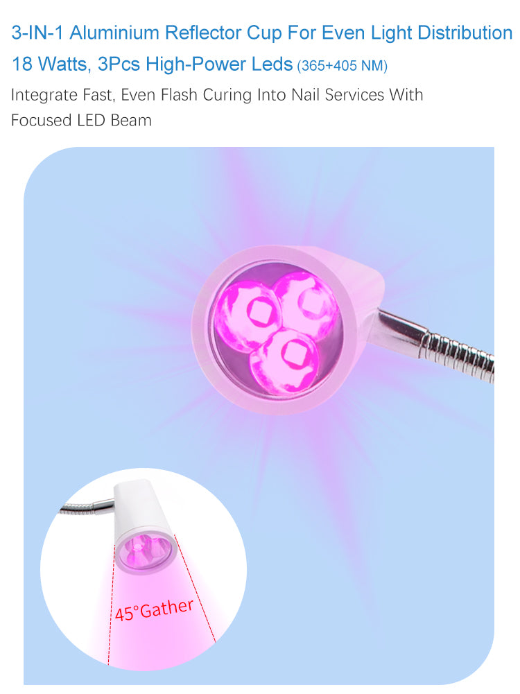 Portable Rechargeable LED Nail Lamp for Gel Polish - Fast Curing 48W UV/LED Light for Salon & Home Manicures - Perfect for Soft Gel Tips & Nail Extensions