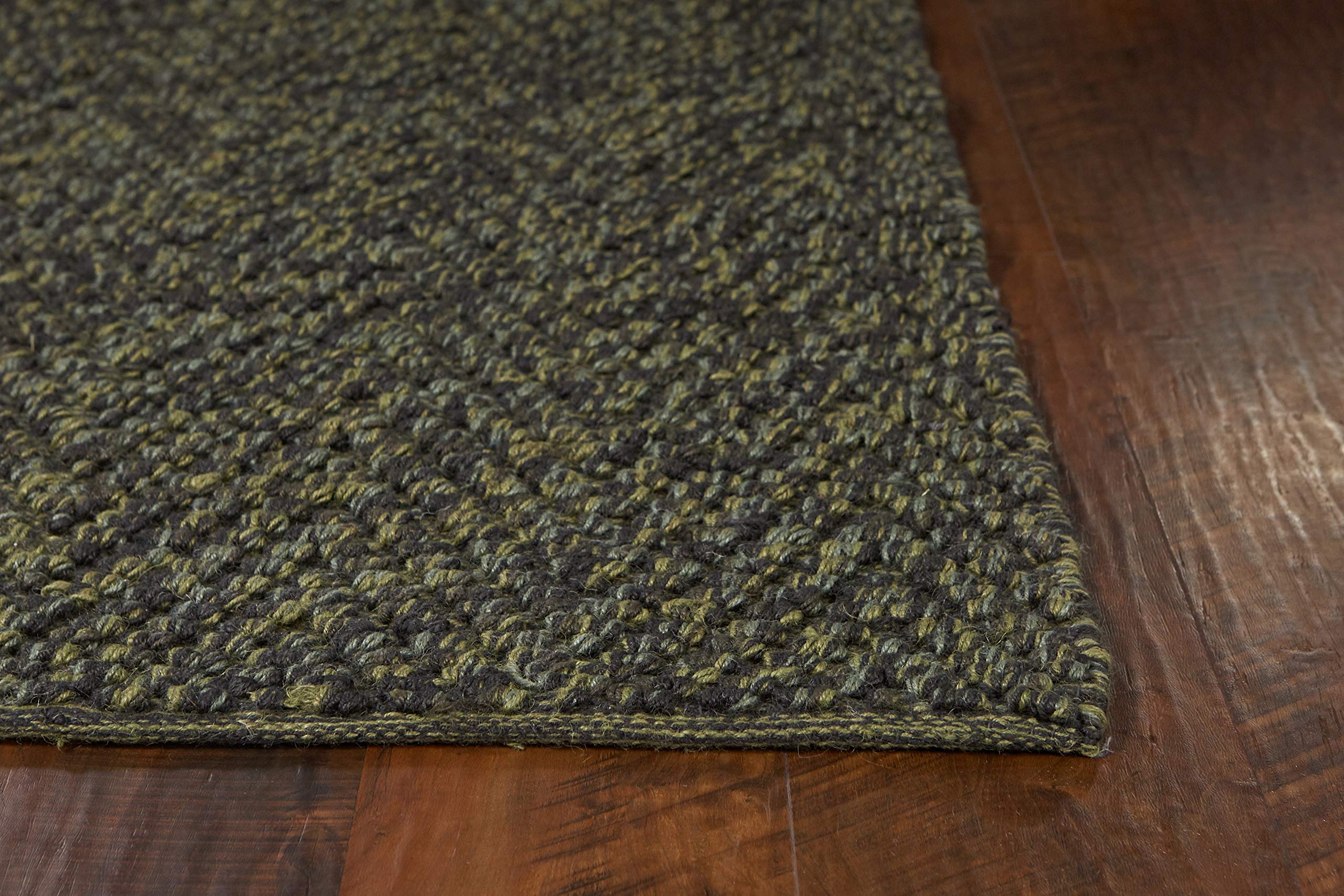 KAS Oriental Rugs Porto Collection Herringbone Area Rug 5' x 8' Mocha Heather - Soft Bohemian Style Rug for Living Room, Bedroom & Office Decor