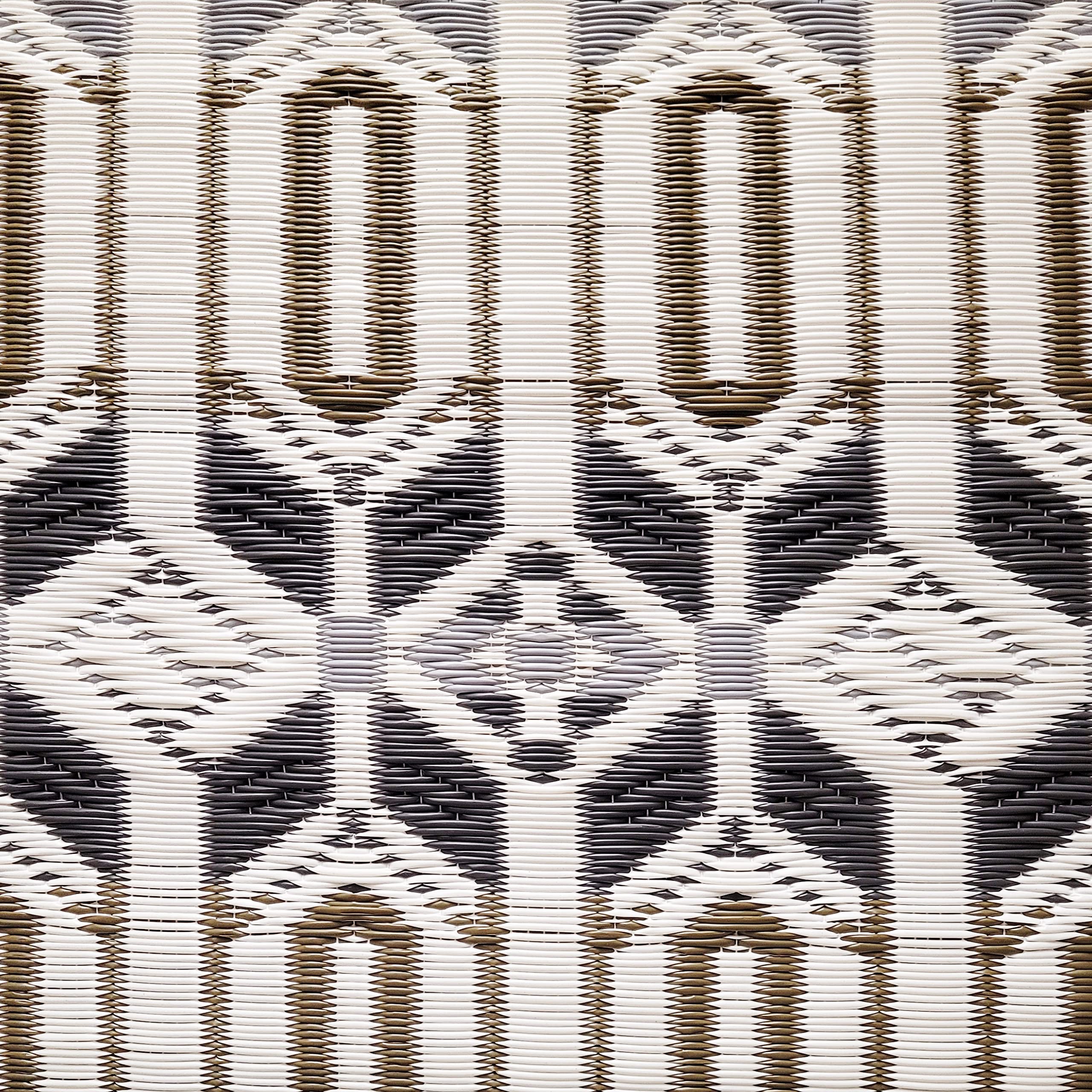 Mad Mats Geometric 5x8 Grey & White Reversible Outdoor Rug - Waterproof Plastic Patio Mat for Poolside, Deck, Porch, Camping & RV - Durable Floor Covering for Backyard, Mudroom & Outdoor Living Spaces