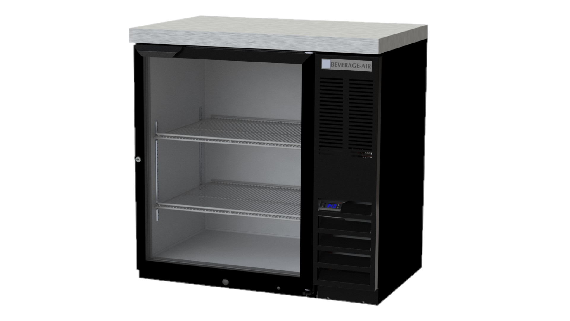 Beverage Air BB36HC 1GB 27-Inch Commercial Back Bar Refrigerator - Black | Energy Efficient Under Counter Beer & Wine Cooler for Bars, Restaurants & Home Use