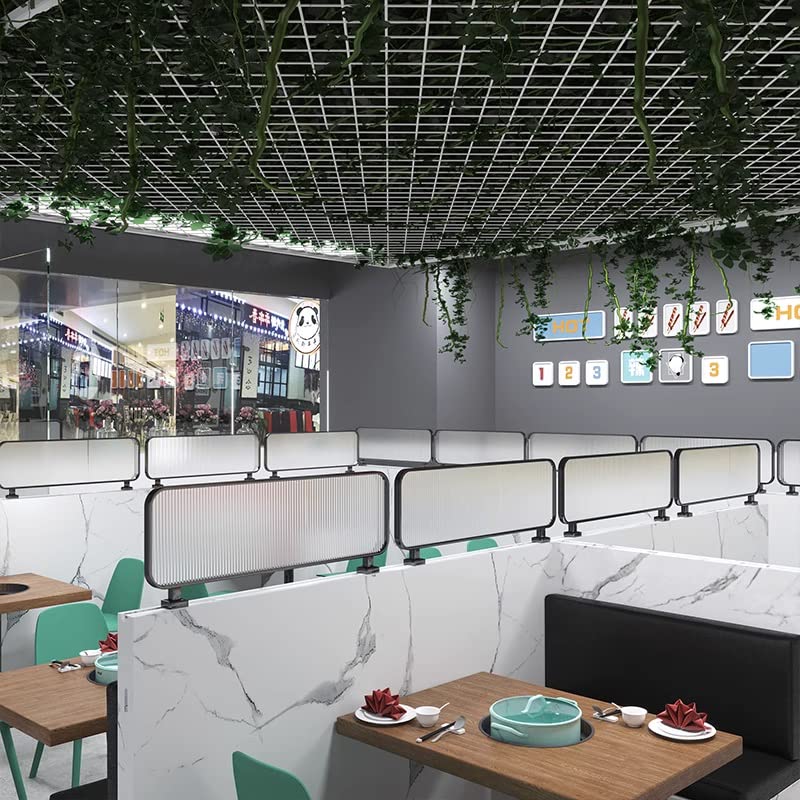 Black Restaurant Partition Screen - 1.3m x 30cm Commercial Privacy Panel for Dining Areas, Cafes & Office Spaces - Decorative Room Divider with Modern Design