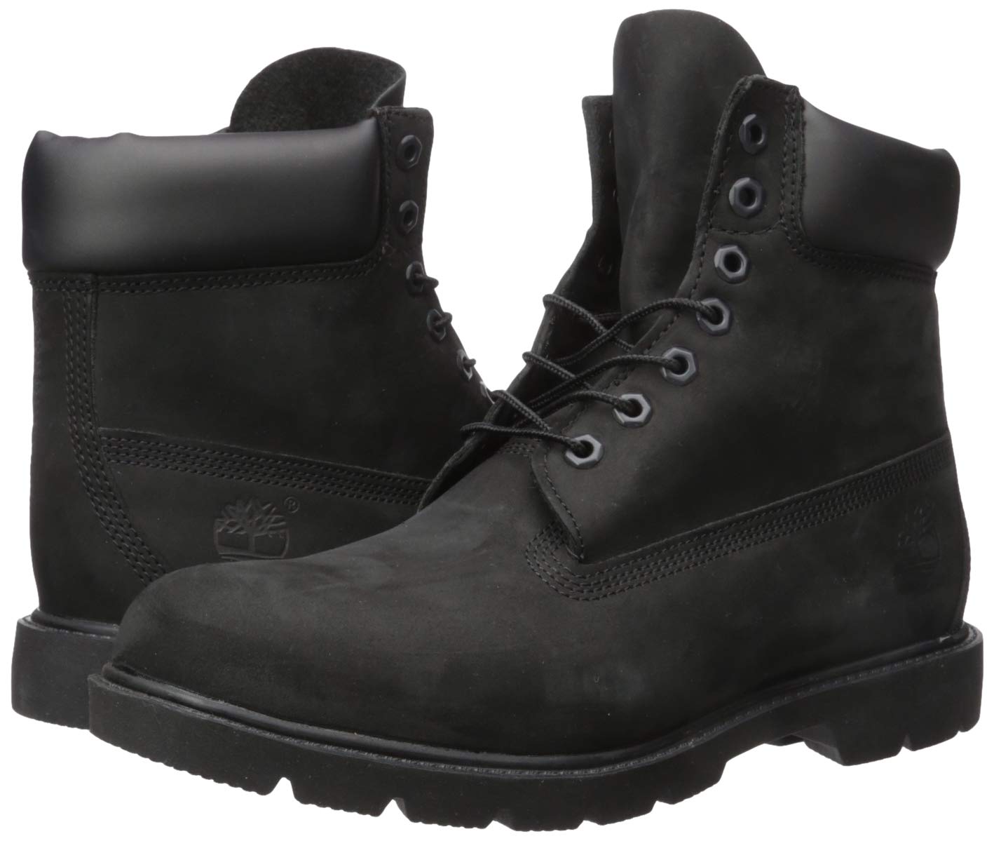 Timberland Men's 6-Inch Premium Waterproof Leather Boots with Padded Collar - Comfortable Hiking & Outdoor Work Boots for Men - Perfect for Camping, Construction & Winter Weather