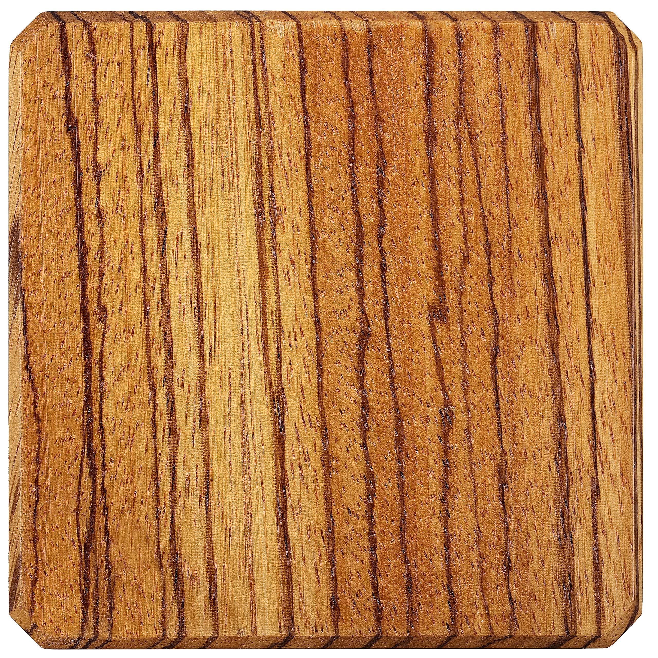 Premium Exotic Tiger Edge Grain Wood Coasters Set of 4 - Luxury Table Protectors for Coffee, Beer & Drinking Glasses (3.5” x 3.5” x 0.5”) - Handcrafted in USA - Perfect for Home Bars, Coffee Tables & Dining Room Decor