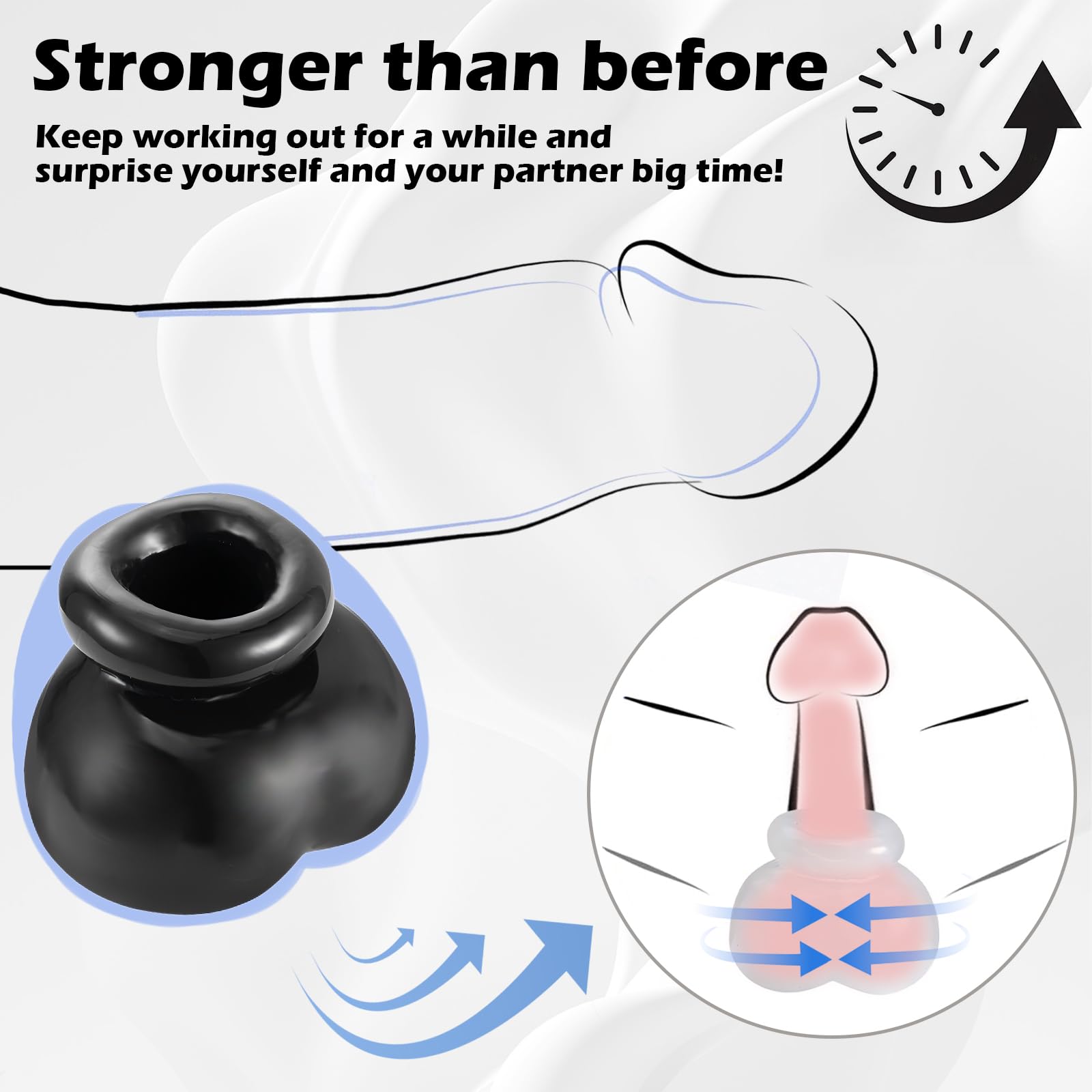 Premium Soft Silicone Testicle Stretcher & CBT Chastity Device Set (2-Piece) - BDSM Bondage Gear for Men with Scrotal Restraints | Cock & Ball Torture Training Kit for Couples Play & Solo Exploration