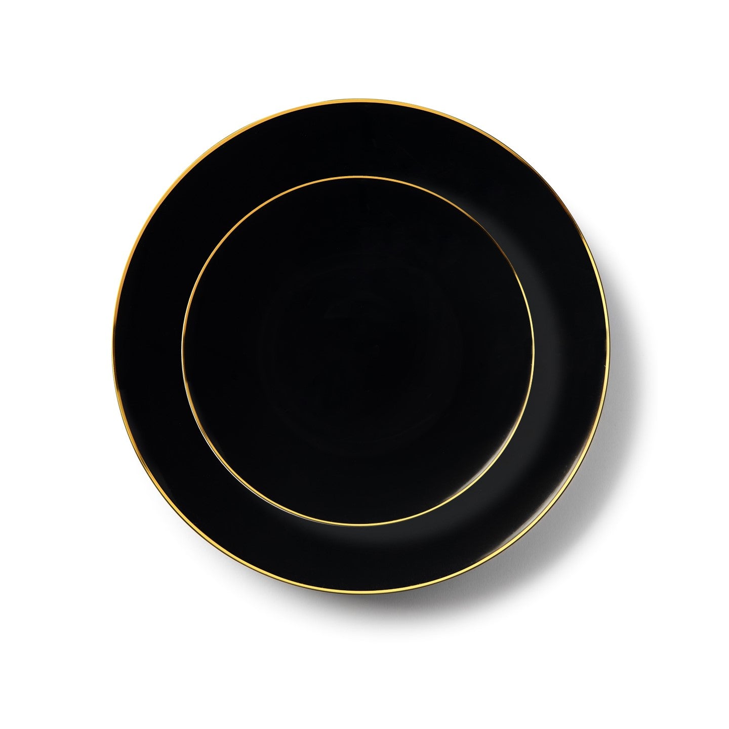 Black and Gold Plastic Party Bundle - Elegant Disposable Tableware Set for Birthday, Wedding & Holiday Celebrations - Perfect for Parties, Events & Home Decor