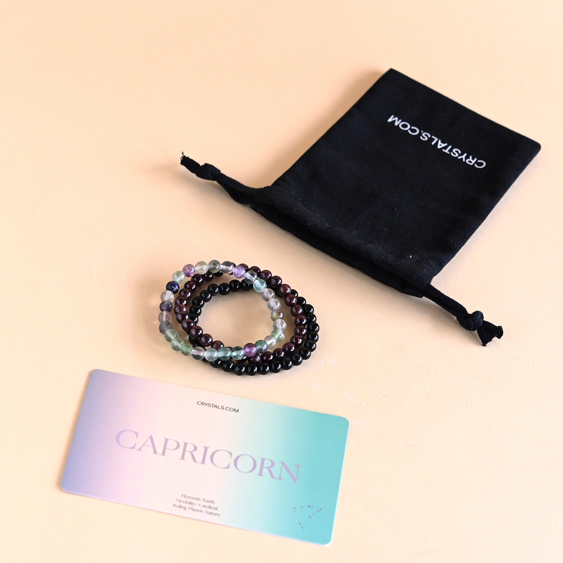 Capricorn Zodiac Bracelet Trio Set - Stylish & Meaningful Astrology Jewelry for Women | Perfect for Gifts, Daily Wear & Spiritual Healing
