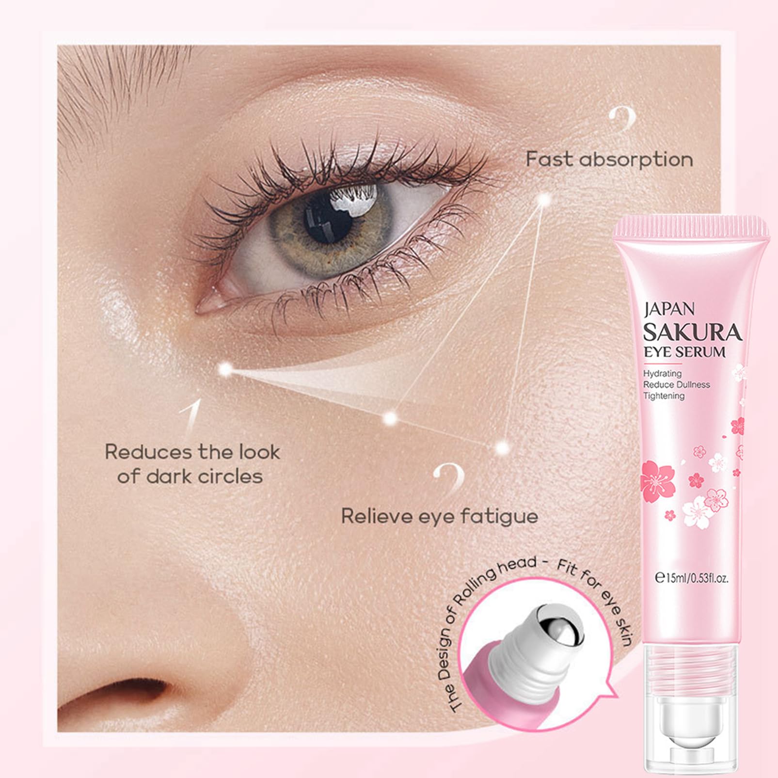 Sakura Women's Skincare Gift Set - Korean Beauty Kit with Cleanser, Serum, Face Cream, Toner, Eye Cream & Mud Mask - Complete Daily Skincare Routine for Dry & Sensitive Skin - Perfect for Hydration & Anti-Aging (Cherry Blossom Scent, One Size)