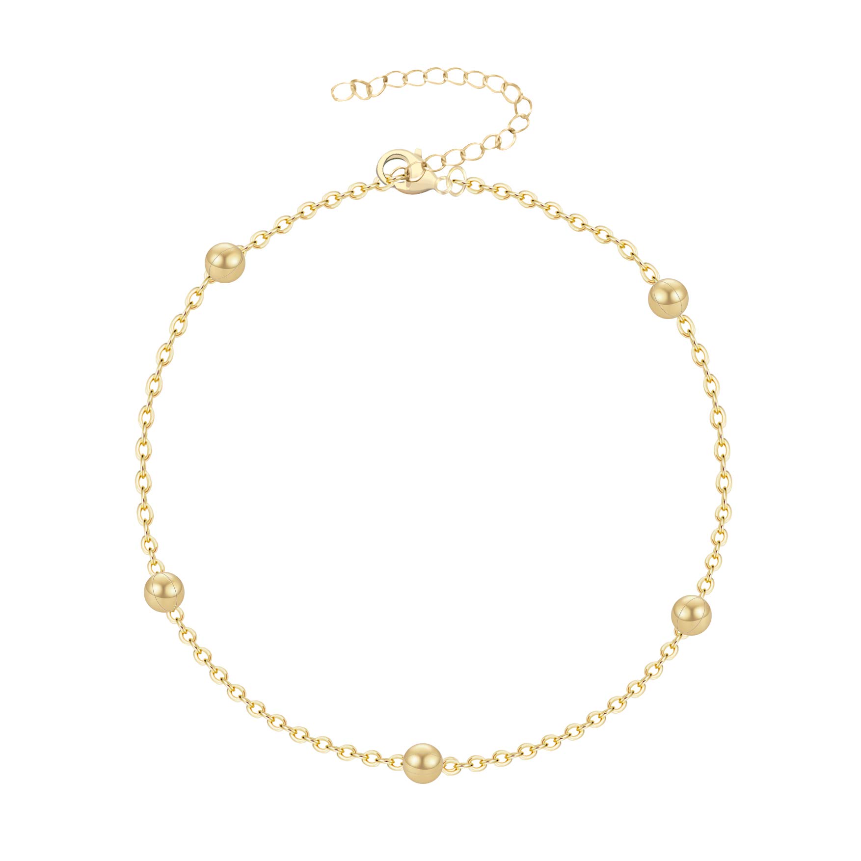 Elegant Women's Gold Chain Bracelet Set - Dainty Layered Beaded Turquoise Bracelet with Crystal, Heart, Karma & Pearl Charms - Perfect for Daily Wear, Gifts & Special Occasions