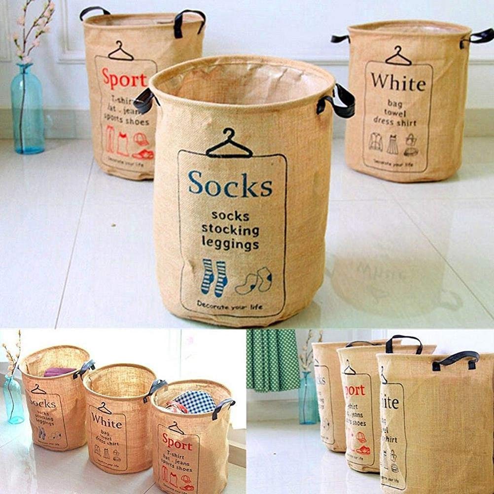 Stylish Woven Laundry Hamper & Storage Basket - Jute Woven Organizer for Clothes, Toys & Home Decor | Perfect for Bedroom, Bathroom & Nursery Organization