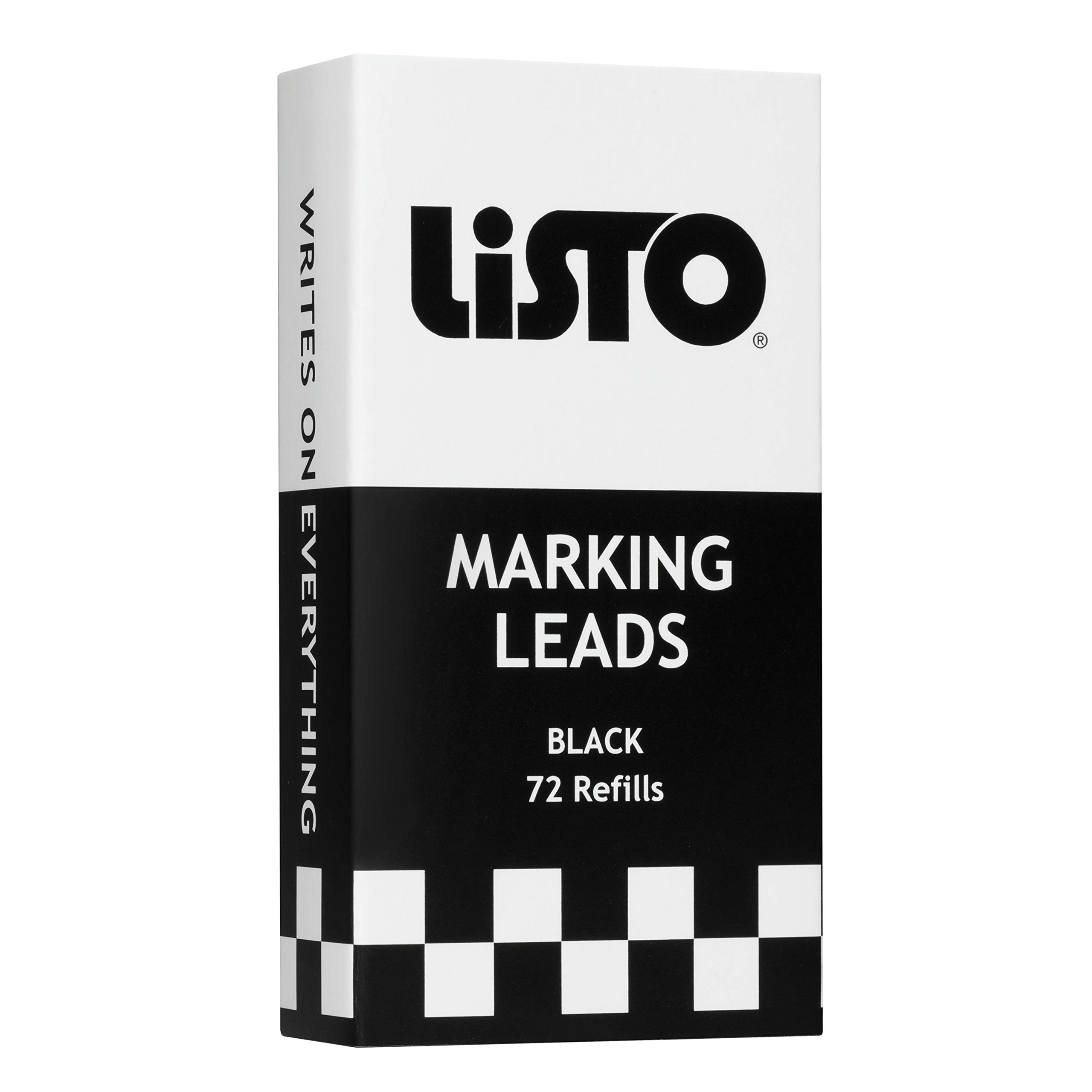 Listo 162 Black Grease Pencils - Box of 72, China Marking Pencils & Wax Pencils Refill for Woodworking, Metal Marking & DIY Crafts