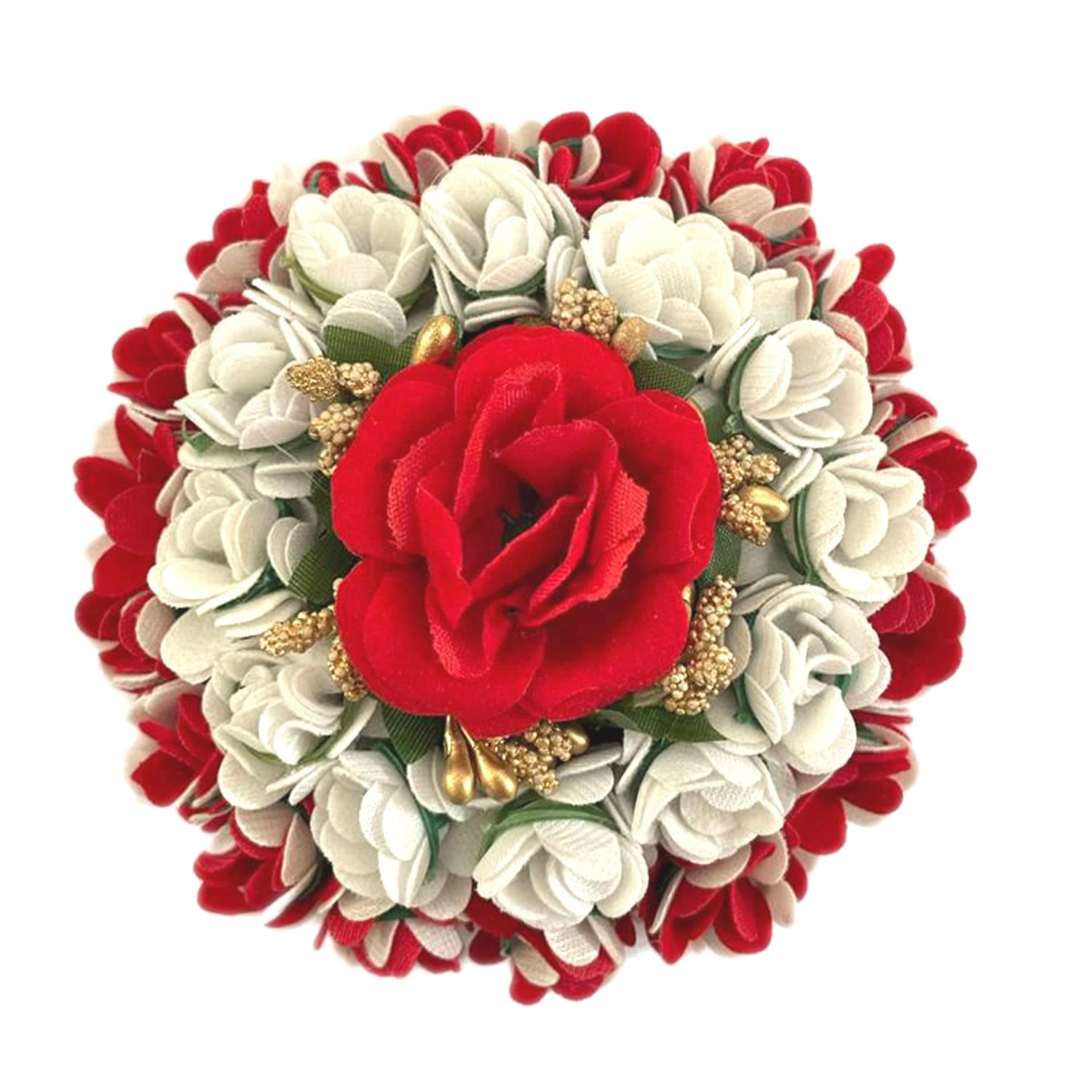 Maahal Artificial Flower Hair Bun Gajra - Bridal Hair Accessories for Women & Girls (Pack of 1) | Perfect for Weddings, Parties & Traditional Hairstyles