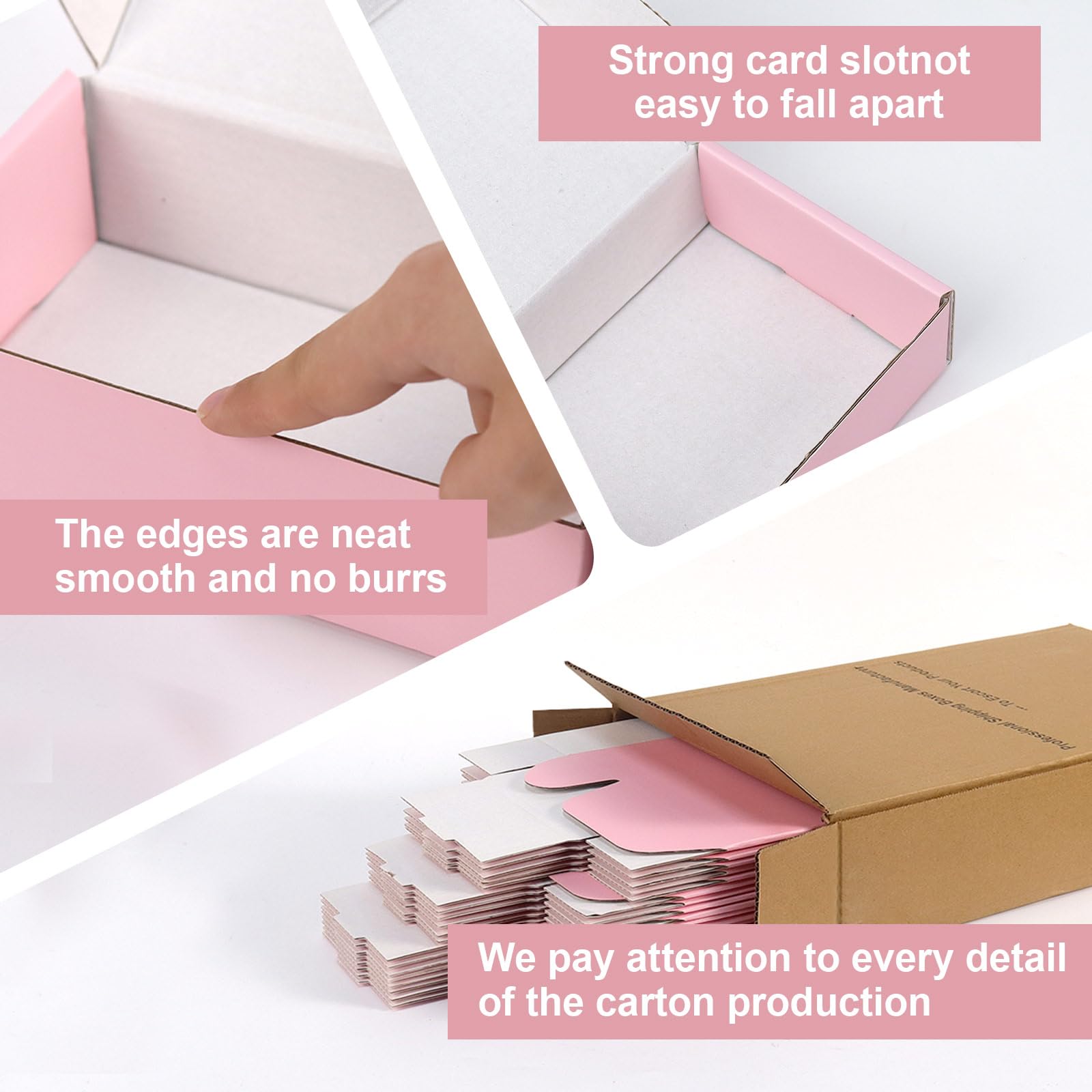 30 Pack 6x4x1.6 Inch Small Shipping Boxes - Pink Corrugated Cardboard Mailing Boxes for Small Business | Perfect for Ecommerce, Jewelry, Cosmetics & Gift Packaging