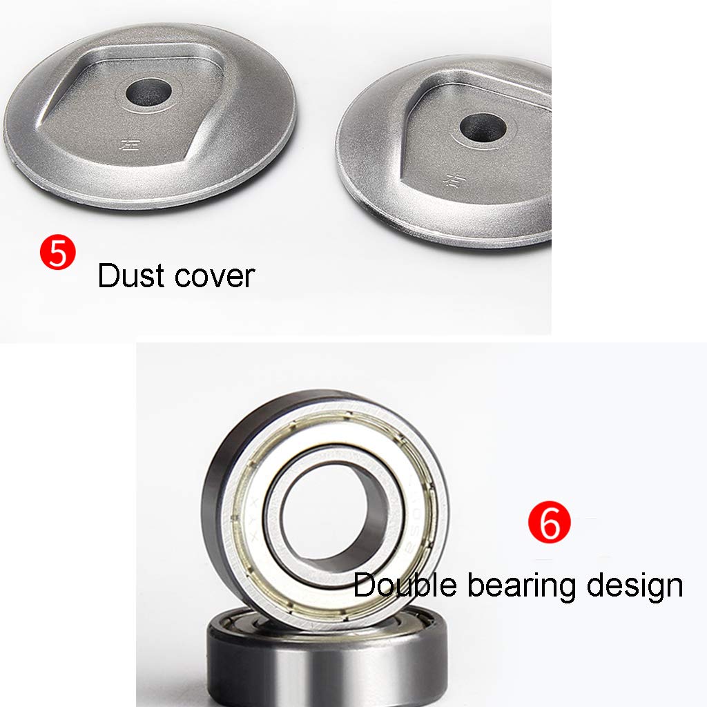 4 Pcs Heavy-Duty Silent Rubber Casters with Brakes - Universal Swivel & Locking Wheels for Furniture, Carts, and Workbenches - Smooth Rolling & Noise-Free Mobility