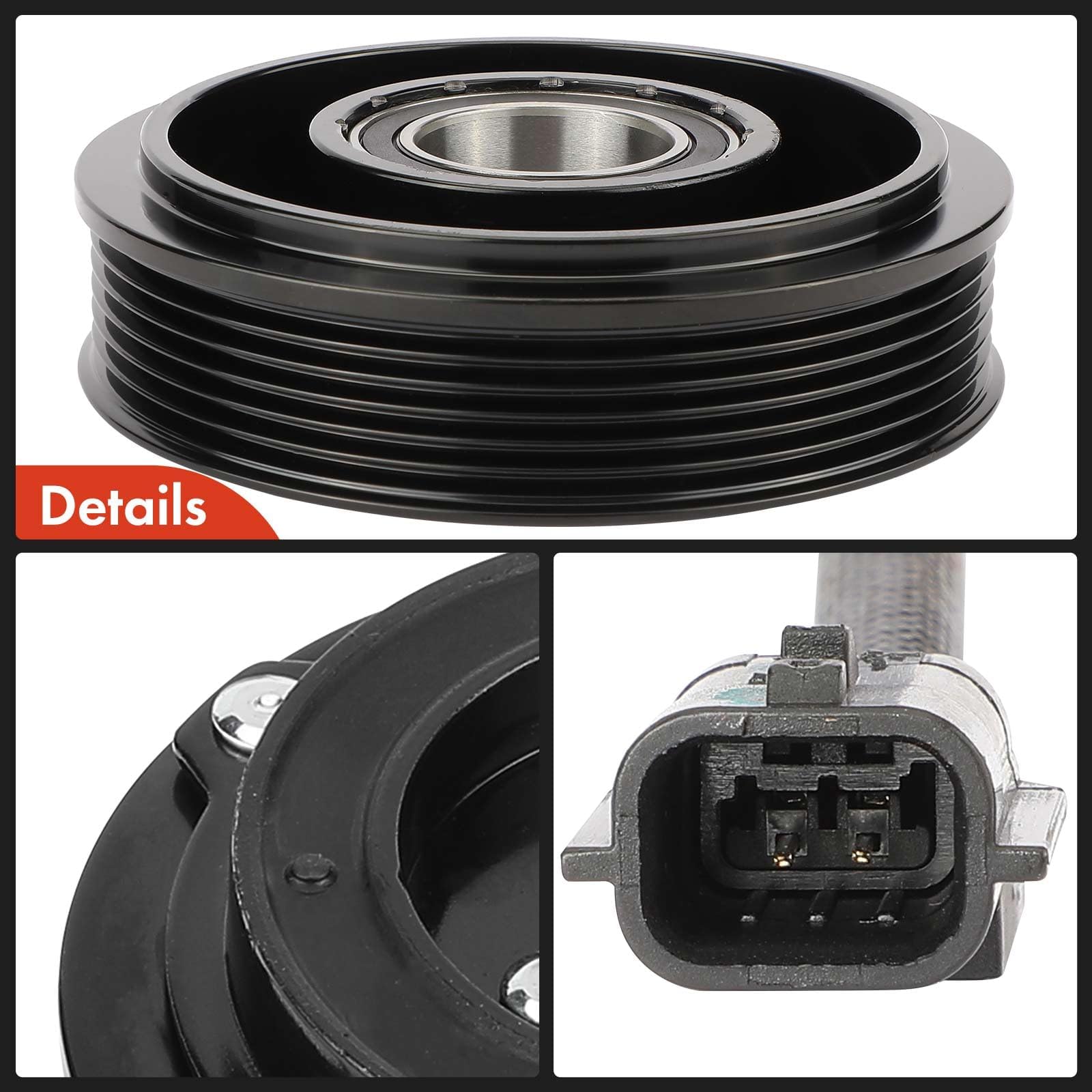 Premium A/C Compressor Clutch Kit for Nissan Rogue 2.5L 2008-2013 - Direct Replacement Part for Smooth Air Conditioning Performance - Perfect for Summer Driving & Road Trips