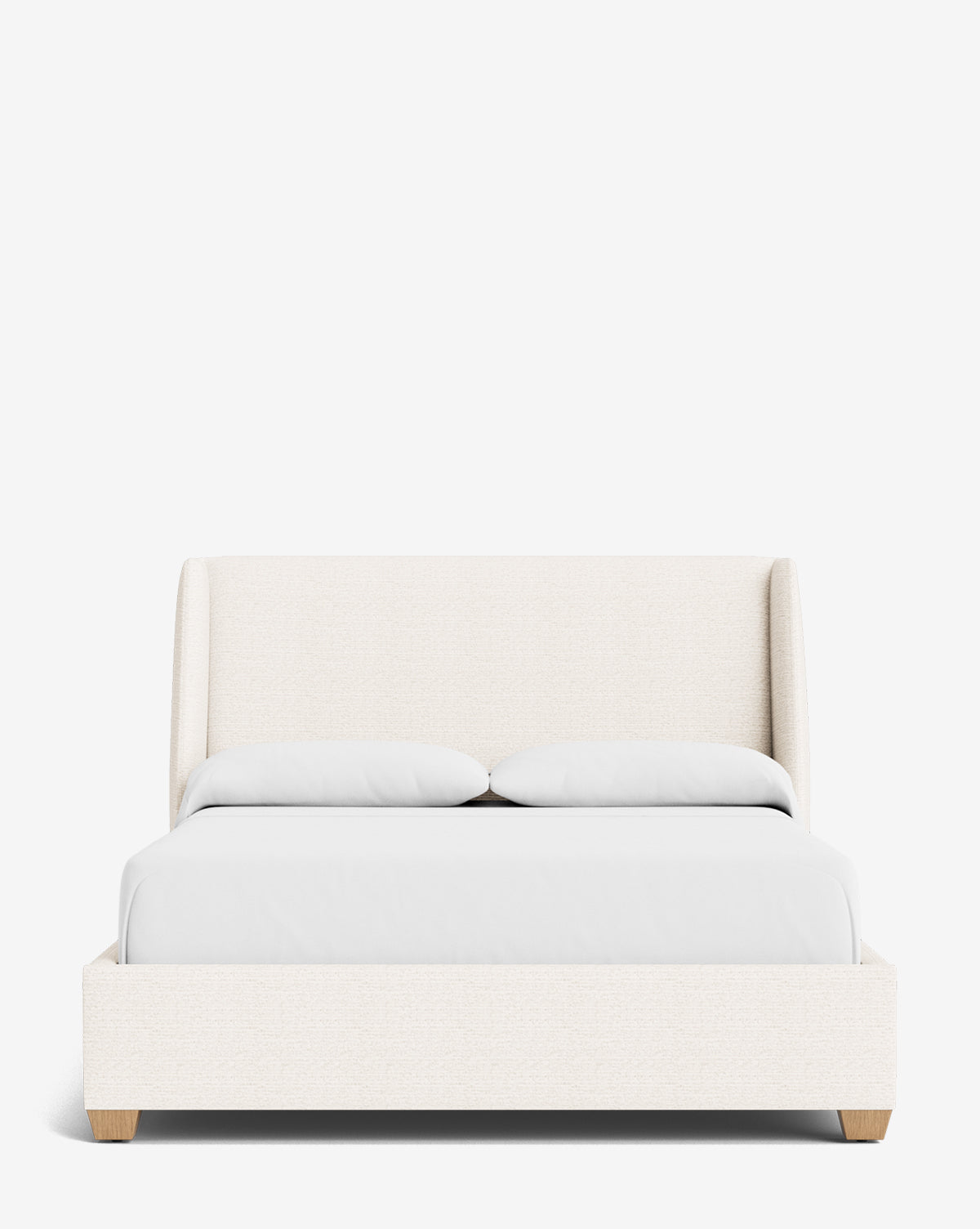 Walt Bed Low Headboard - Modern Minimalist Bed Frame for Small Spaces - Perfect for Apartments, Dorms & Guest Rooms