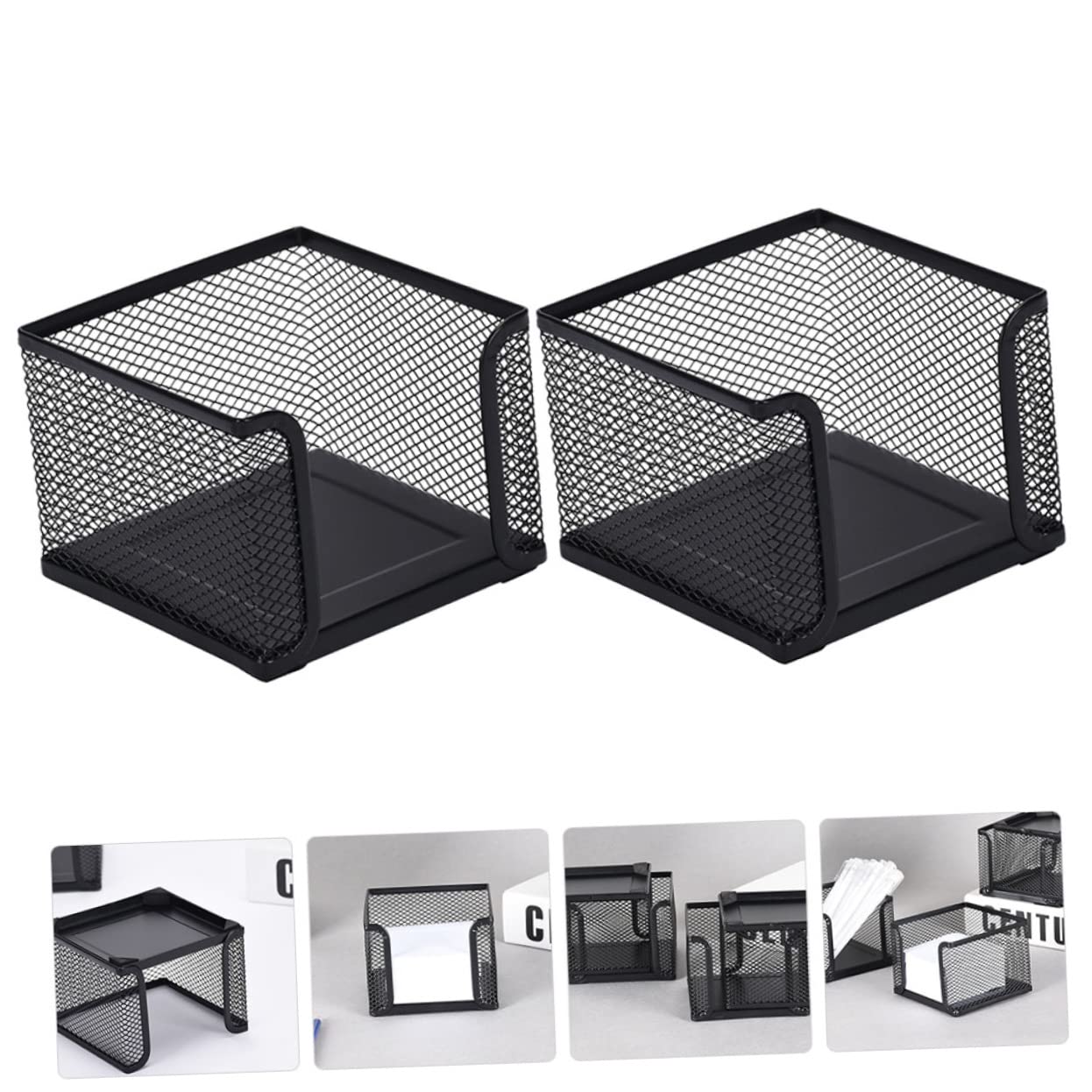 Metal Memo Paper Holder - Durable Notepad Case & Organizer for Office, Home, or School - Perfect for Sticky Notes, Index Cards, and Small Documents