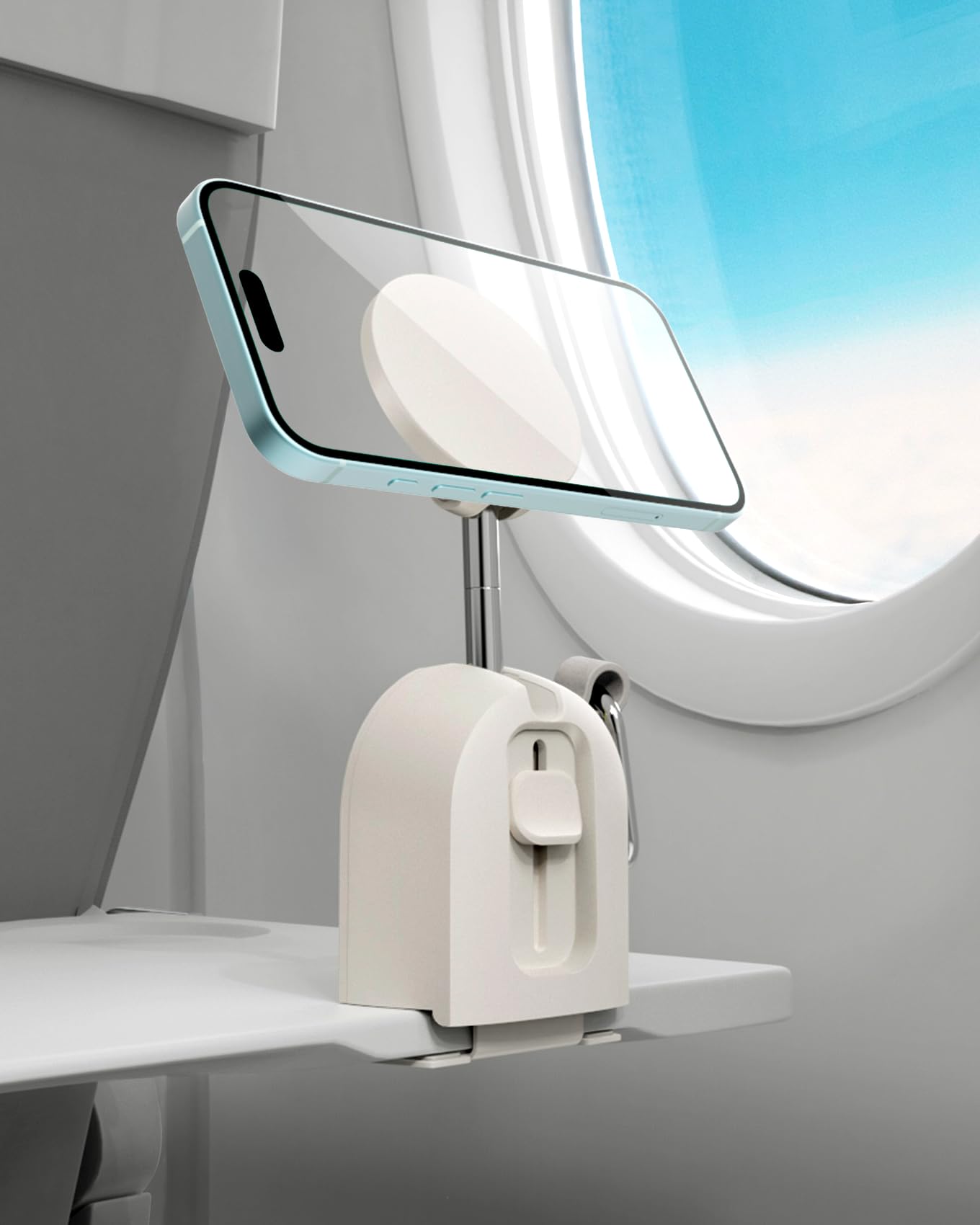 iOttie Treker Magnetic Airplane Phone Holder - 360° Swivel Head & Universal MagSafe/Qi2 Compatible for iPhone & Android | Car, Plane & Travel Essential Accessory
