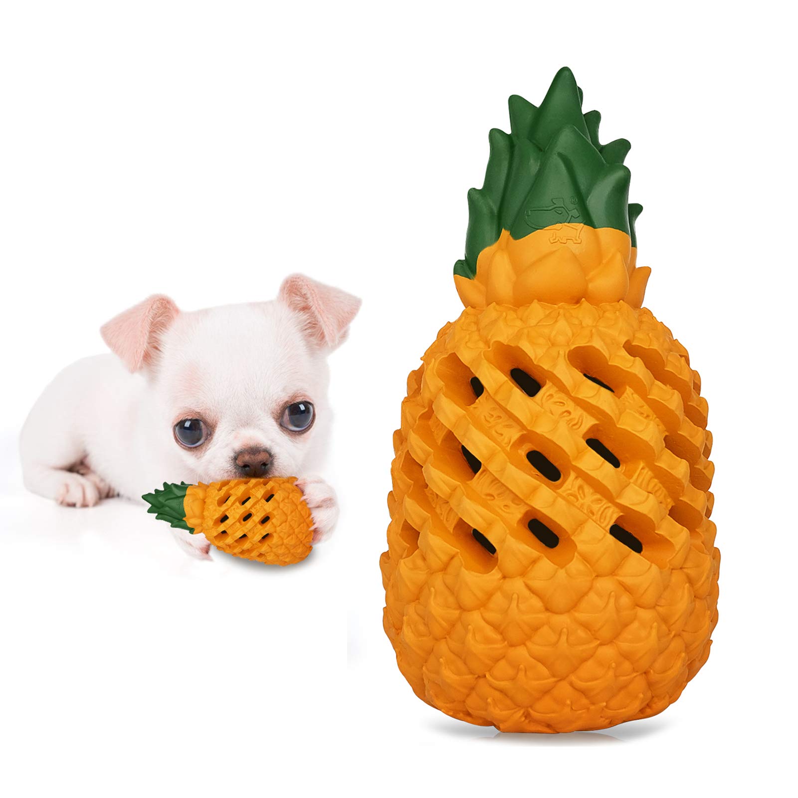 Indestructible Dog Chew Toys for Aggressive Chewers - Large Breed Tough Dog Toys with Lifetime Replacement | Food Grade Pineapple Interactive Puppy Teething Toy for Playtime & Training