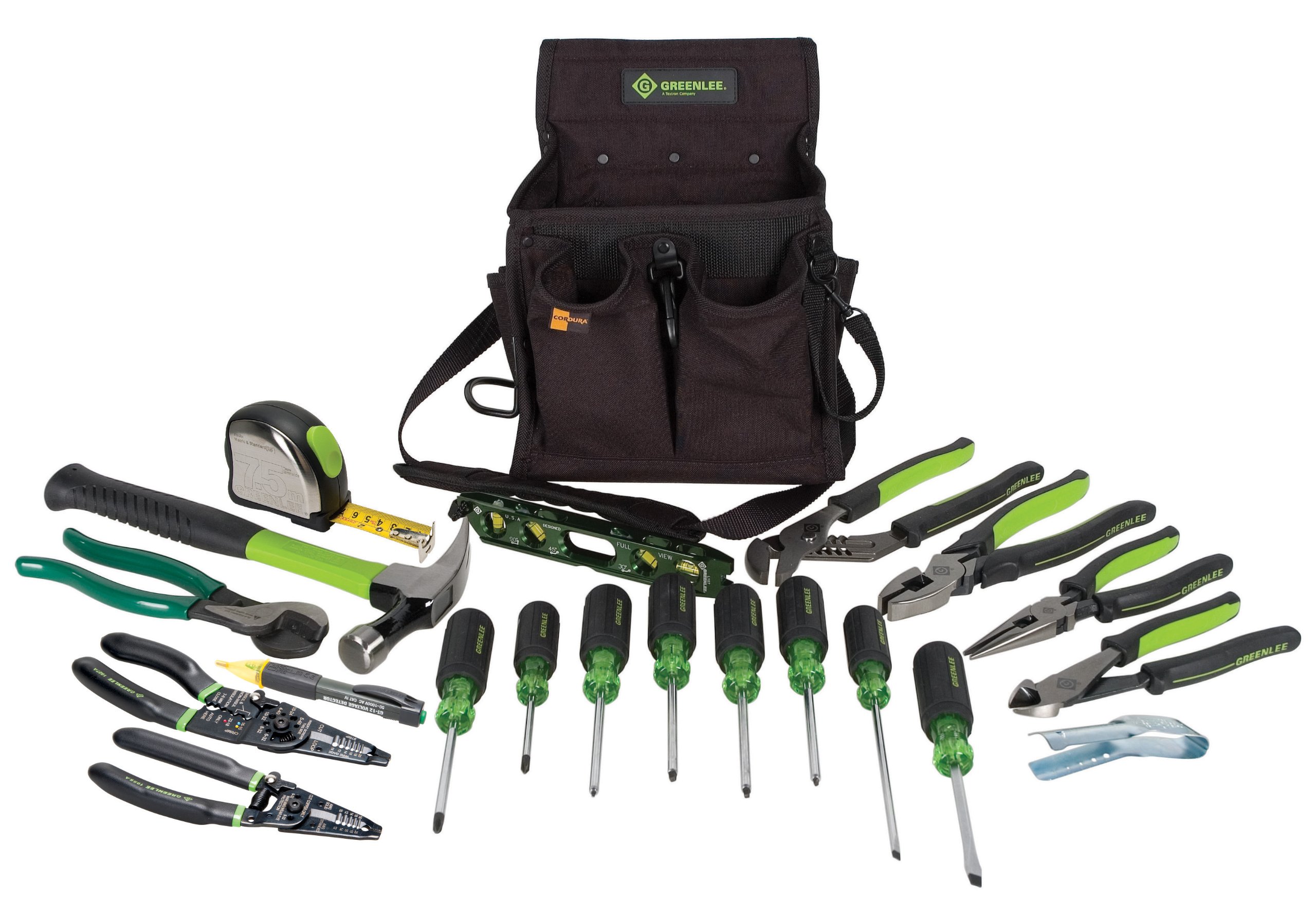 Greenlee 0159-23 Journeyman's Metric Tool Kit - 21 Piece Professional Electrician Tool Set for Wiring, Installation & Electrical Work | Ideal for Contractors, DIY & Home Repairs