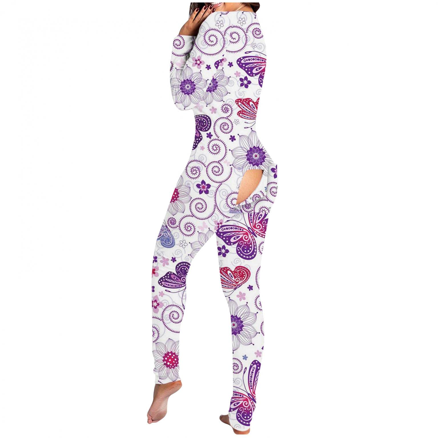 Sexy Women's Lingerie Set - Naughty One Piece Pajama Jumpsuit with Long Sleeves | Sleepwear Bodysuit for Romantic Nights & Boudoir Photography