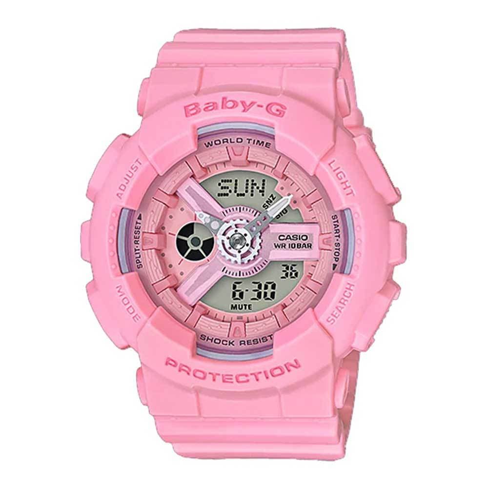 CASIO BABY-G BA-110-4A1DR Digital Quartz Pink Resin Women's Sports Watch - Waterproof & Shock Resistant for Active Lifestyle, Gym, Running, Swimming