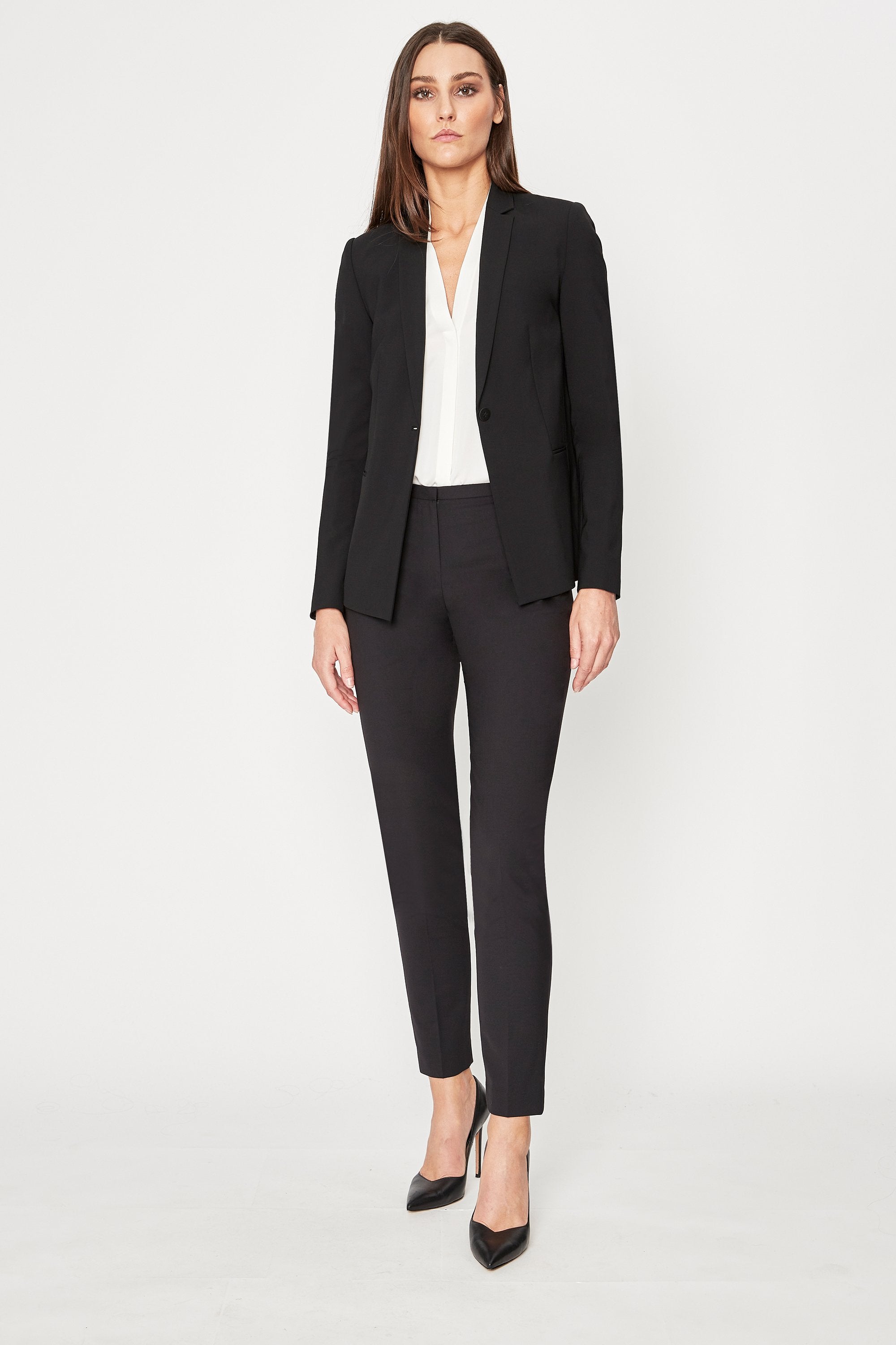Jillian Women's Straight Leg Pants - High Waist Stretch Comfortable Work Pants for Office & Business Casual Wear
