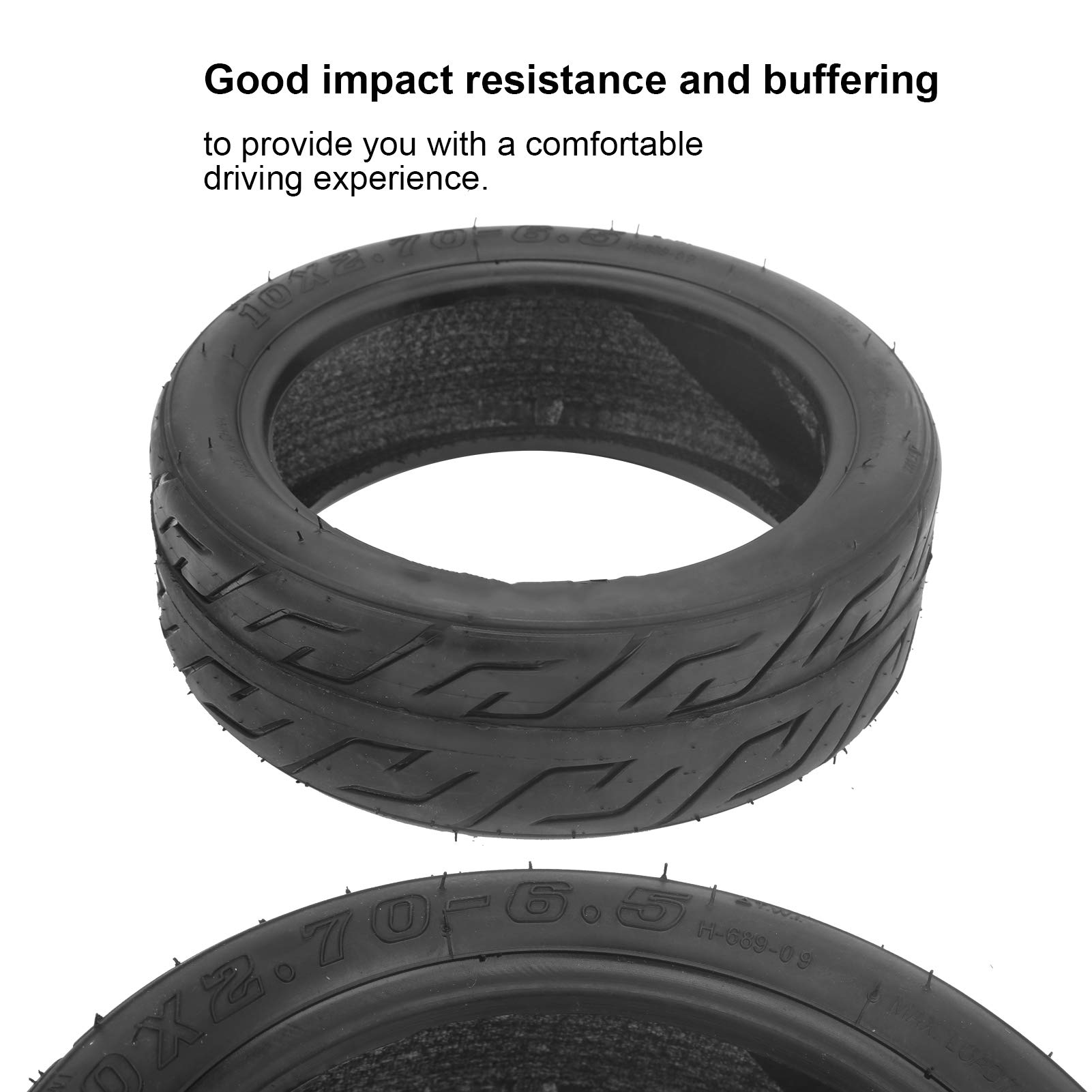 10x2.70-6.5 Electric Scooter Tires - Vacuum Rubber Wheel Replacement for Balance Scooters | Durable & Shock-Absorbing | Perfect for Commuting, Urban Travel & Last-Mile Transportation