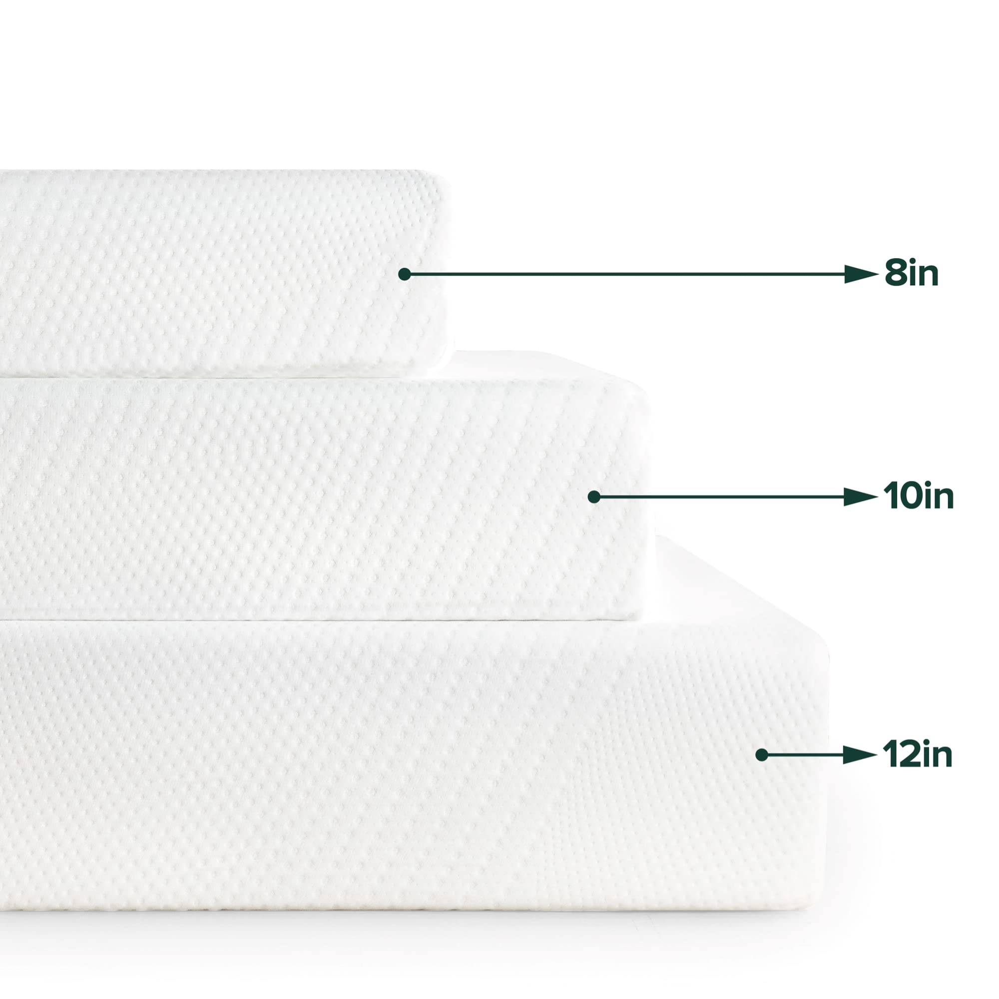 ZINUS 10 Inch Green Tea Infused Memory Foam Mattress - Twin Size, CertiPUR-US Certified, Bed in a Box for Easy Setup | Perfect for Guest Rooms, Dorms & Small Spaces