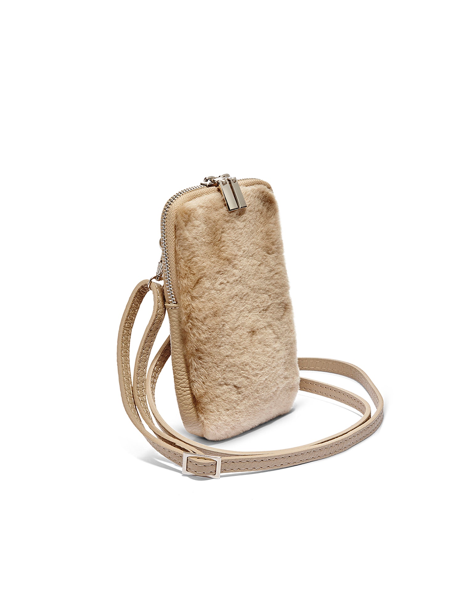 Premium Shearling Phone Crossbody Bag for Women - Soft & Stylish Cellphone Pouch - Perfect for Everyday Use, Travel & Shopping