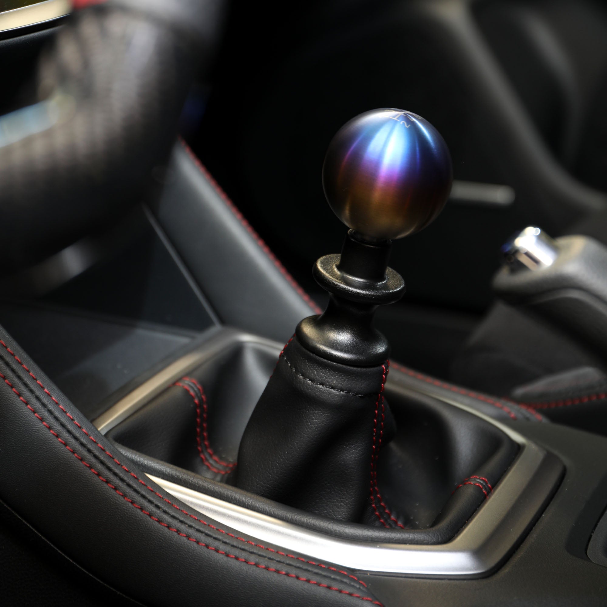 Mach V Titanium Ball Shift Knob for 6-Speed Manual Transmission - Premium Gear Shifter for Sports Cars & Racing Enthusiasts