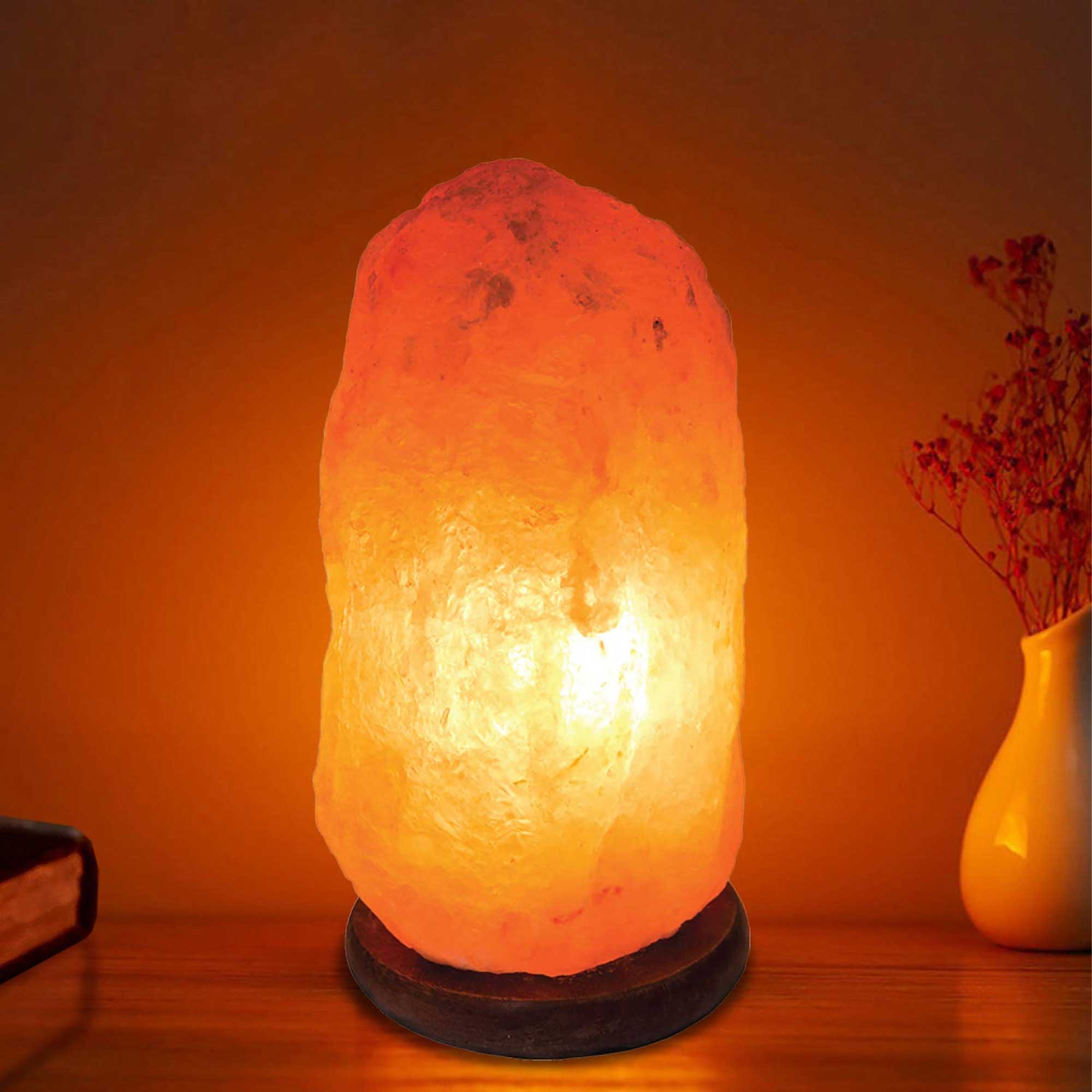 12V 12W 3.5kg Himalayan Pink Salt Lamp - Natural Rock Crystal Night Light with On/Off Switch for Bedroom, Yoga Studio & Relaxation Therapy