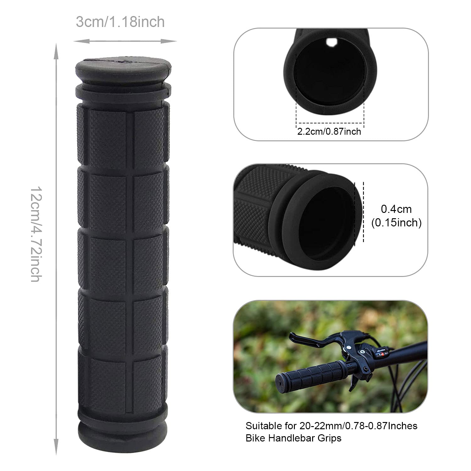 Non-Slip Soft Rubber Bike Handlebar Grips with Tassel Streamers for Kids Boys Girls - Mountain Bike, MTB, BMX, Scooter, Cruiser Bicycle Replacement Parts - Perfect for Cycling, Commuting and Outdoor Adventures