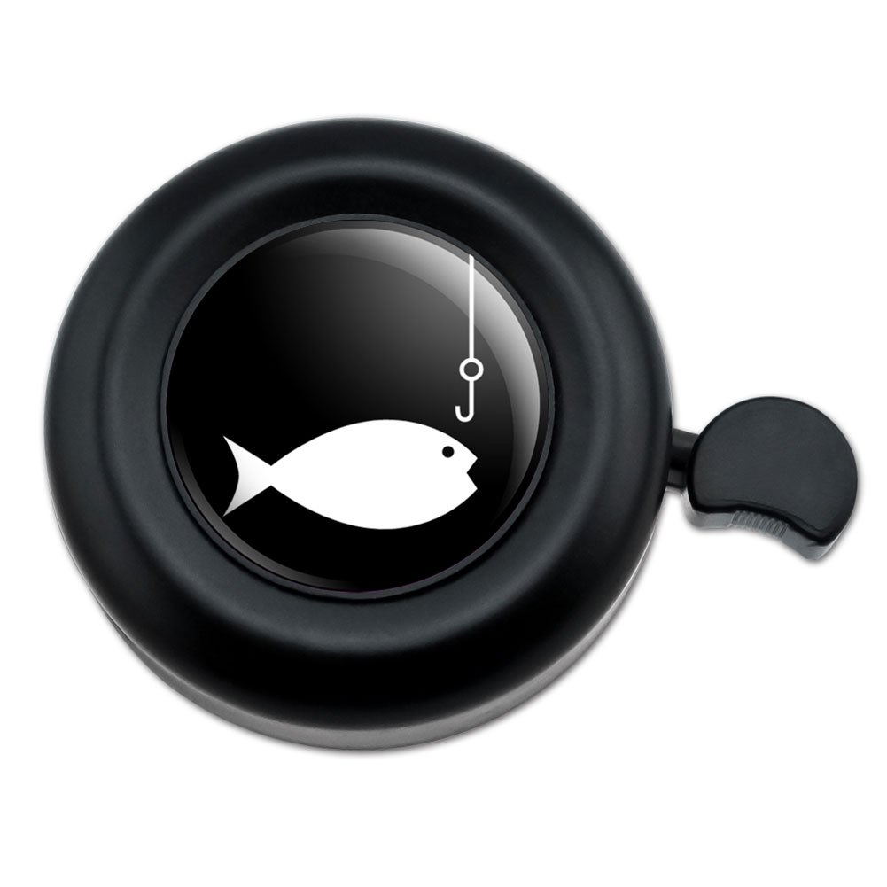 GRAPHICS & MORE Fish Fishing Fisherman Bike Bell - Loud Bicycle Handlebar Bell for Cyclists, Perfect for Outdoor Adventures & Commuting