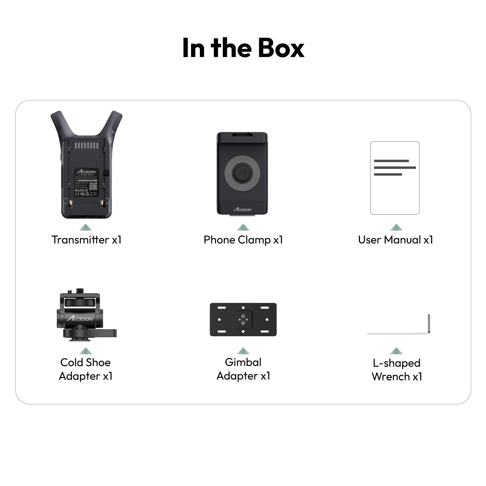 Accsoon CineView Nano Wireless 5G HDMI Video Transmitter - 1080p60 HD Streaming, 500ft Range with 60ms Low Latency - Compatible with DJI RS2/RS3/RS3 Pro/Switch/DSLR Cameras - iOS & Android App Monitoring for Live Video Transmission - Perfect for Film Production, Live Streaming & Drone Videography