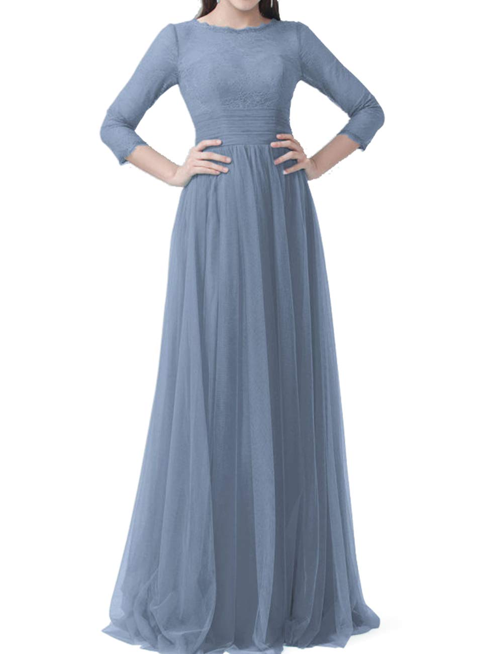 Elegant Prom Dresses with Lace Long Sleeves - Tulle Bridesmaid & Formal Evening Gowns for Homecoming, Wedding, and Special Occasions